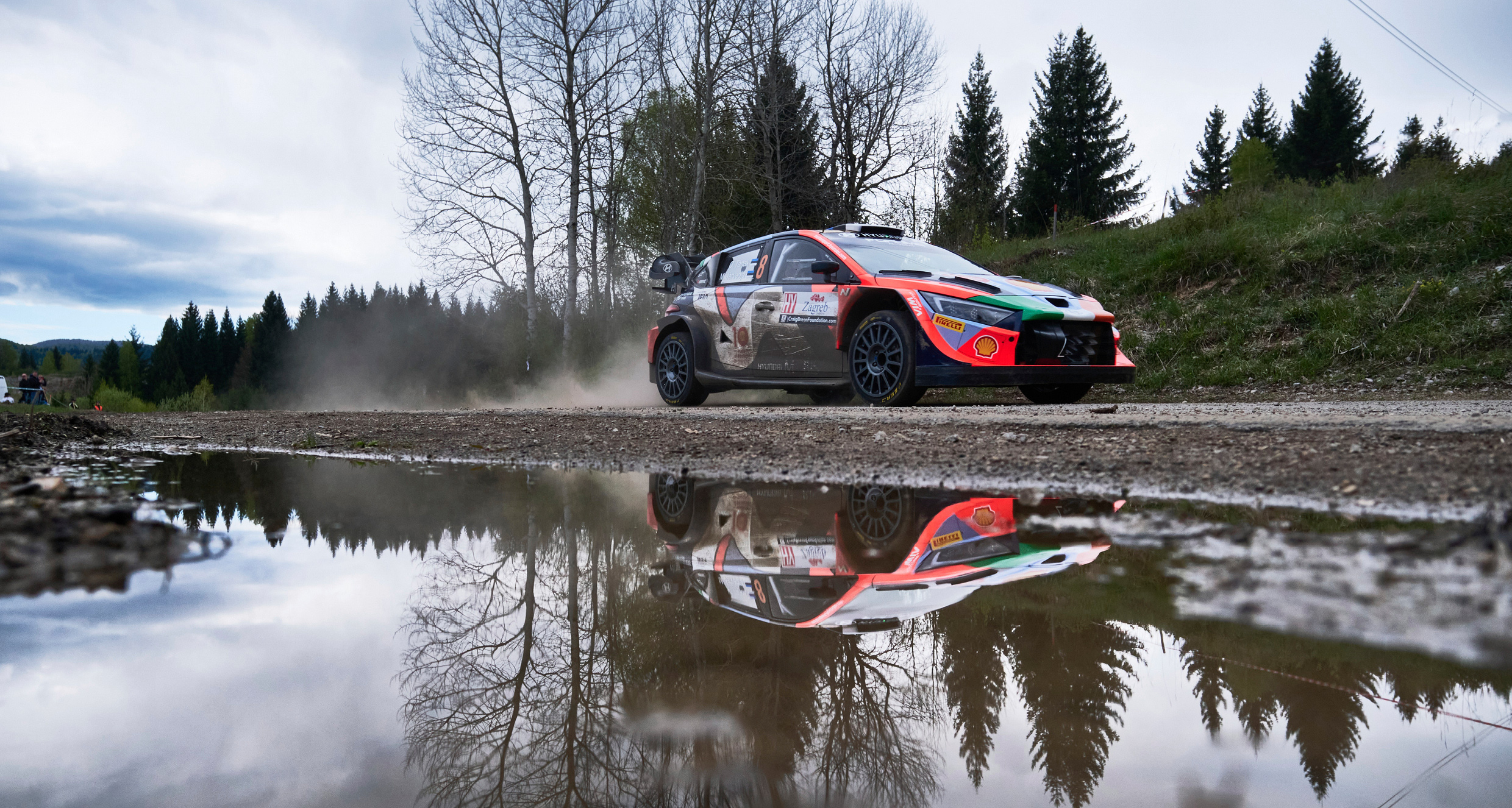 Hyundai's Rally car in Croatia Rally