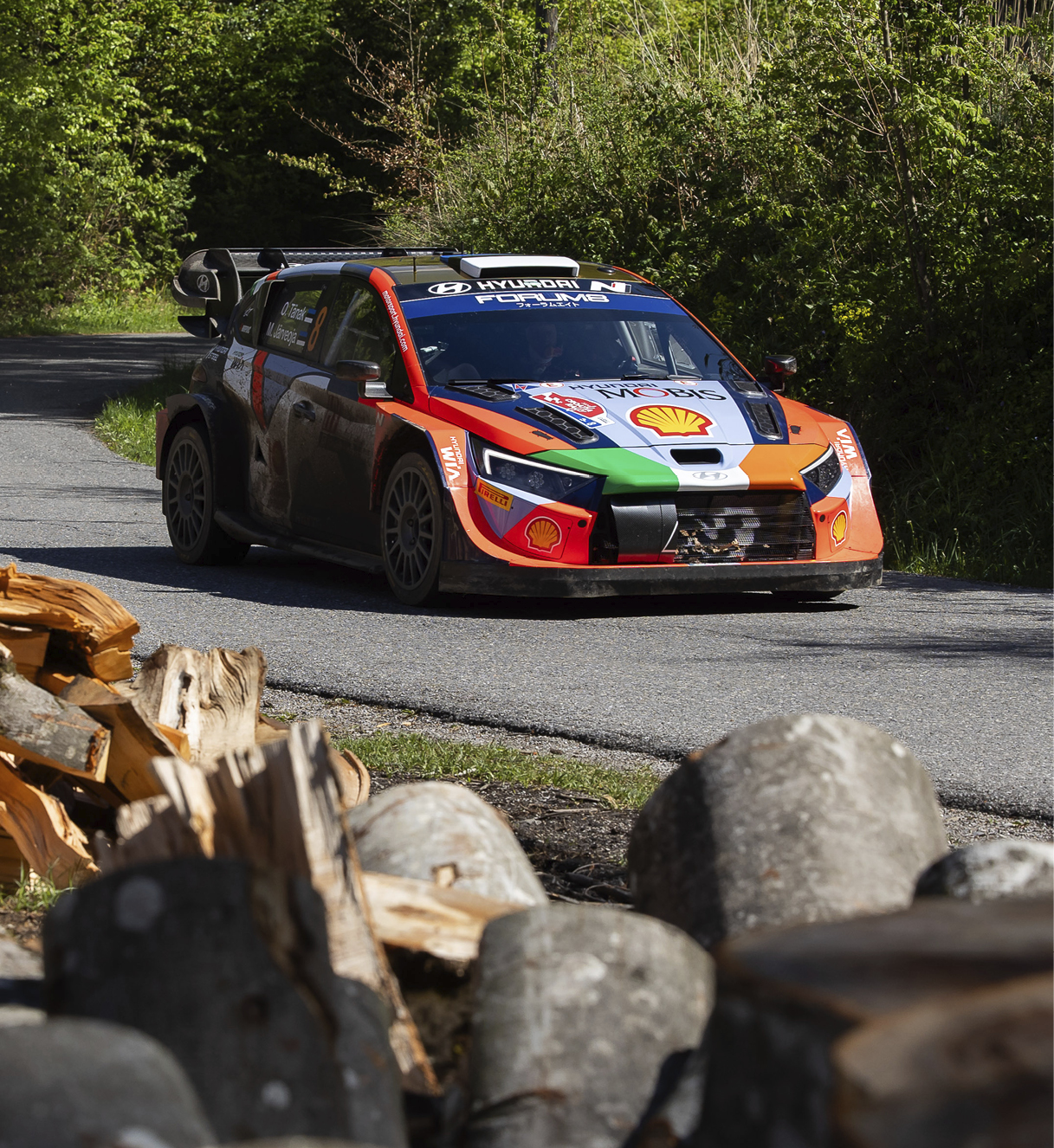 Hyundai Rally 1 machine on the road
