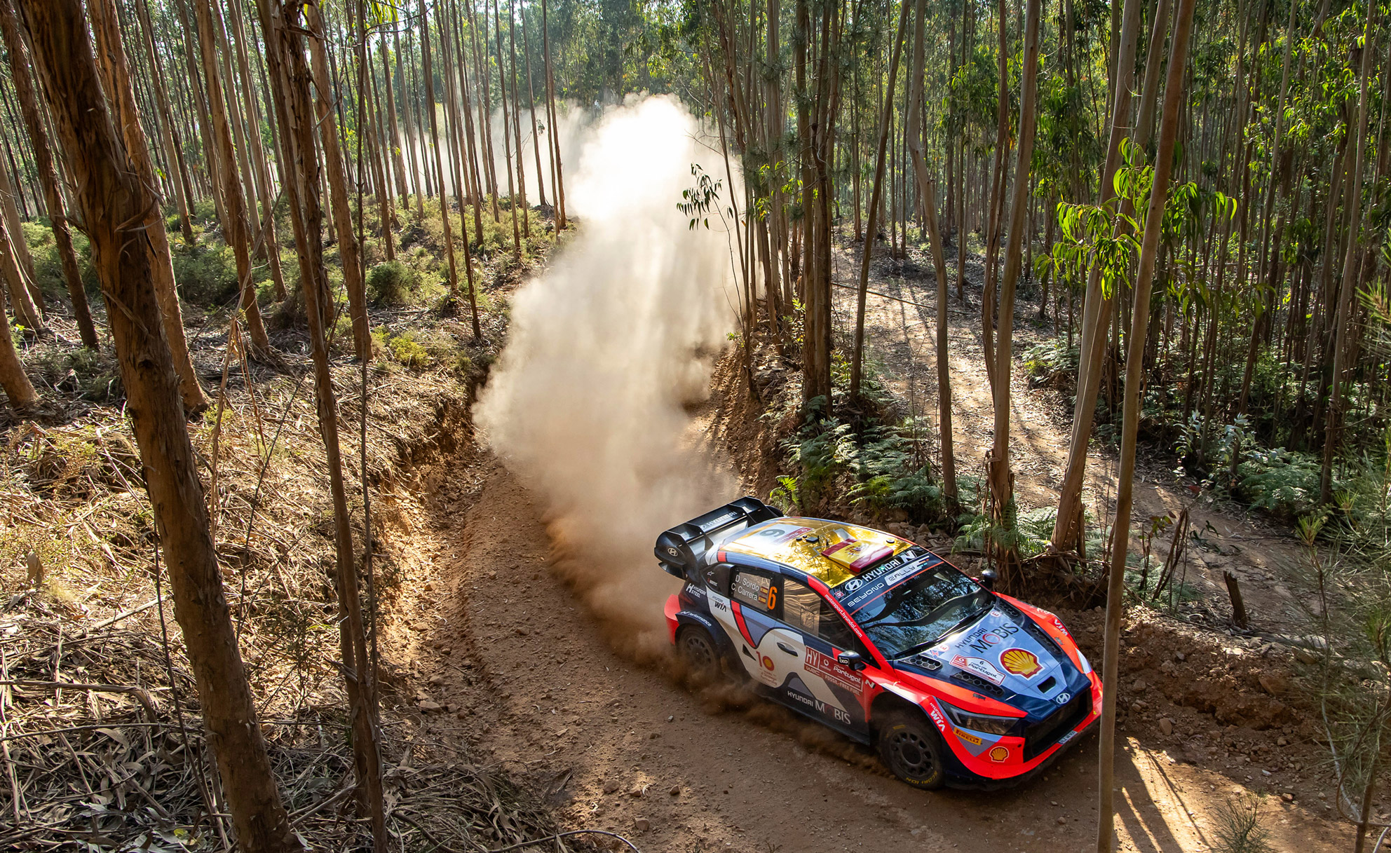 Hyundai Motor's i20N Rally 1 Hybrid Driving View