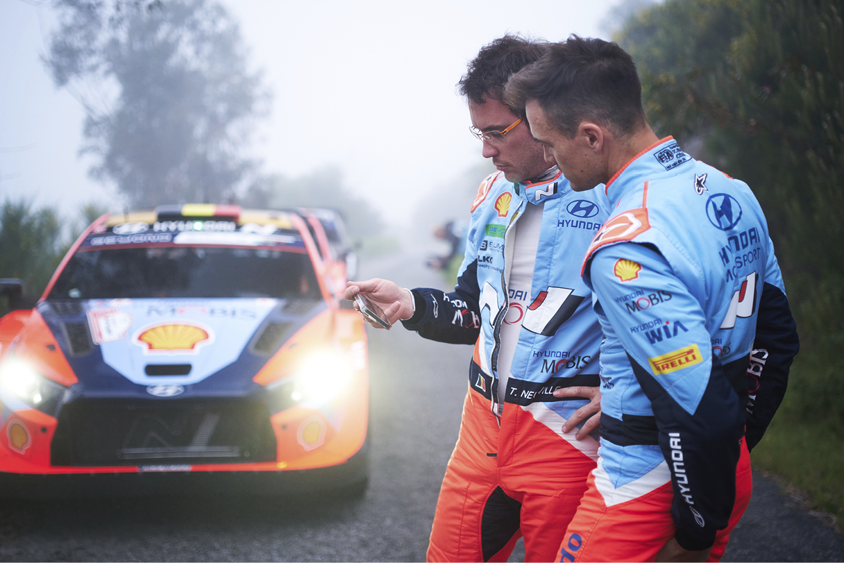 The drivers of the Hyundai World Rally Team
