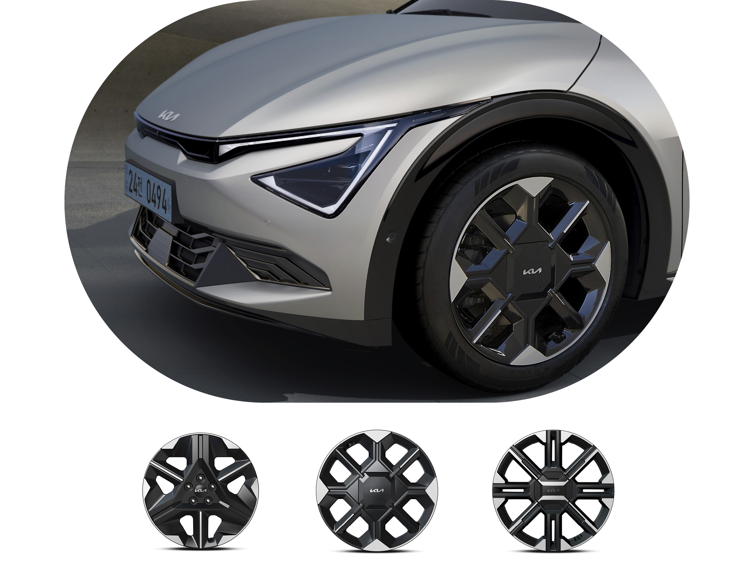 차량의 각기 다른 휠 디자인들