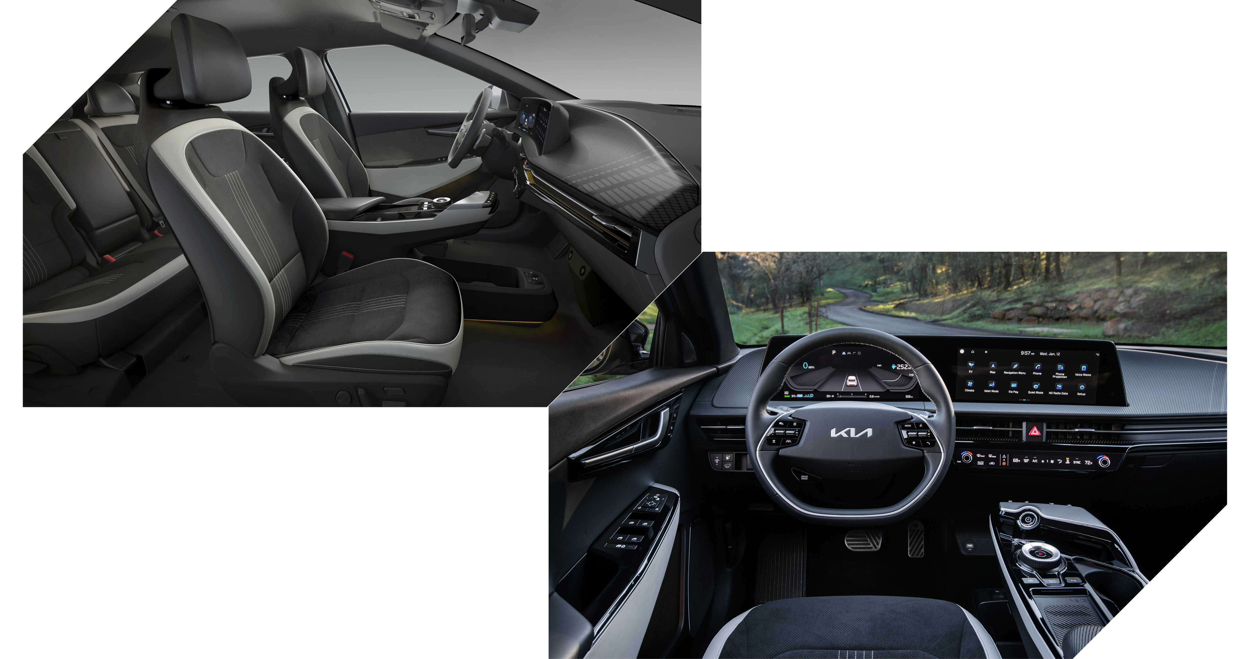 기아 EV6의 인테리어와 실내 공간