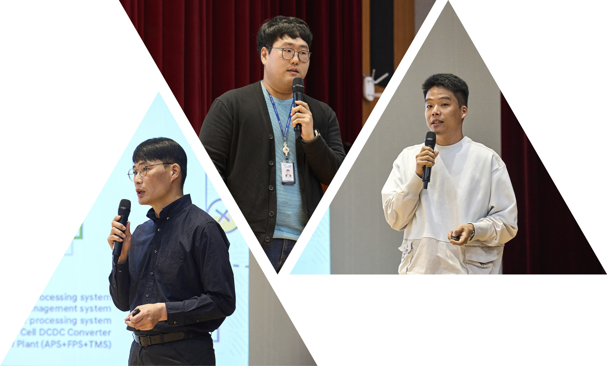 부문별 최우수상을 받은 연구원들