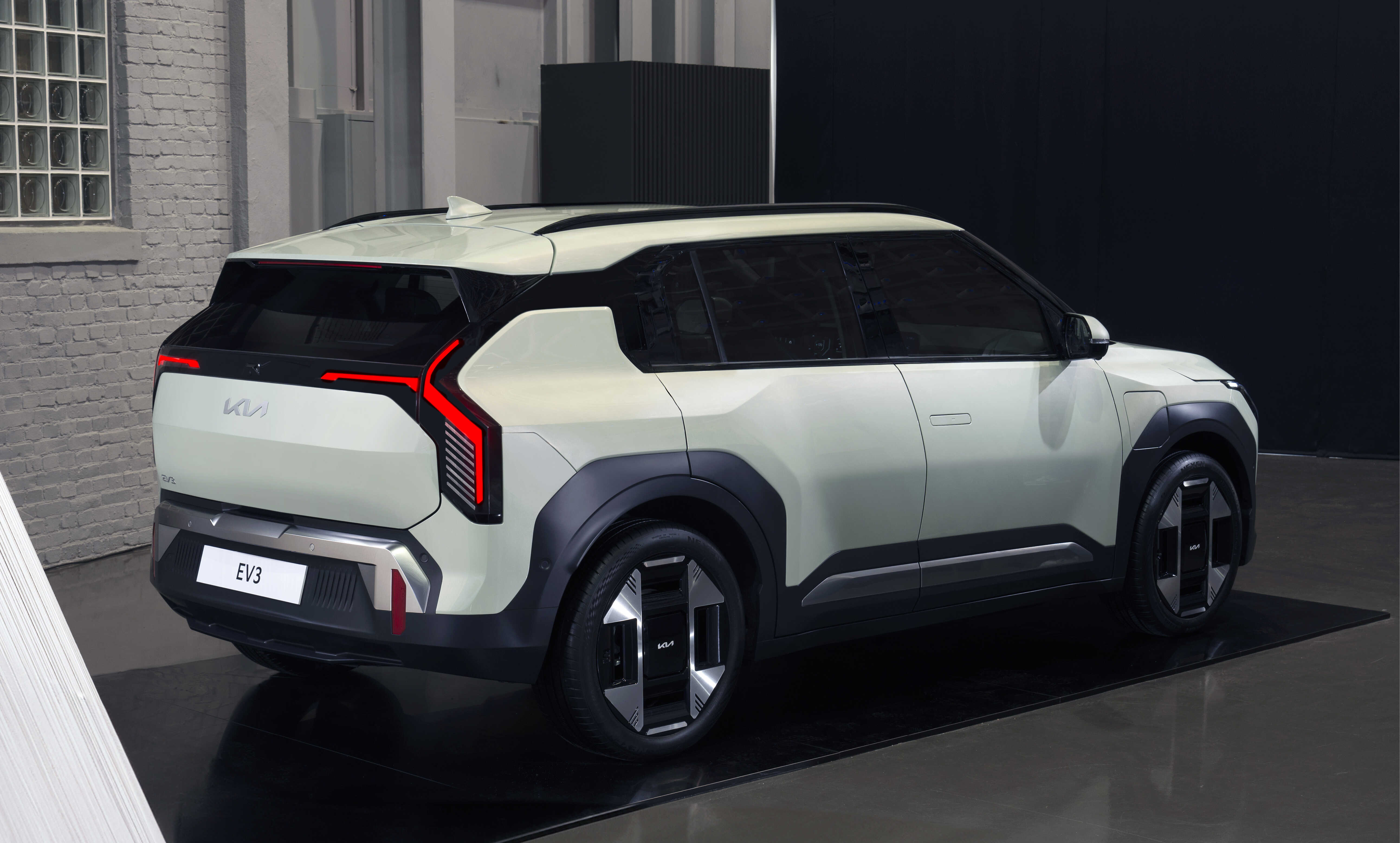 Rear quarter view of KIA EV3