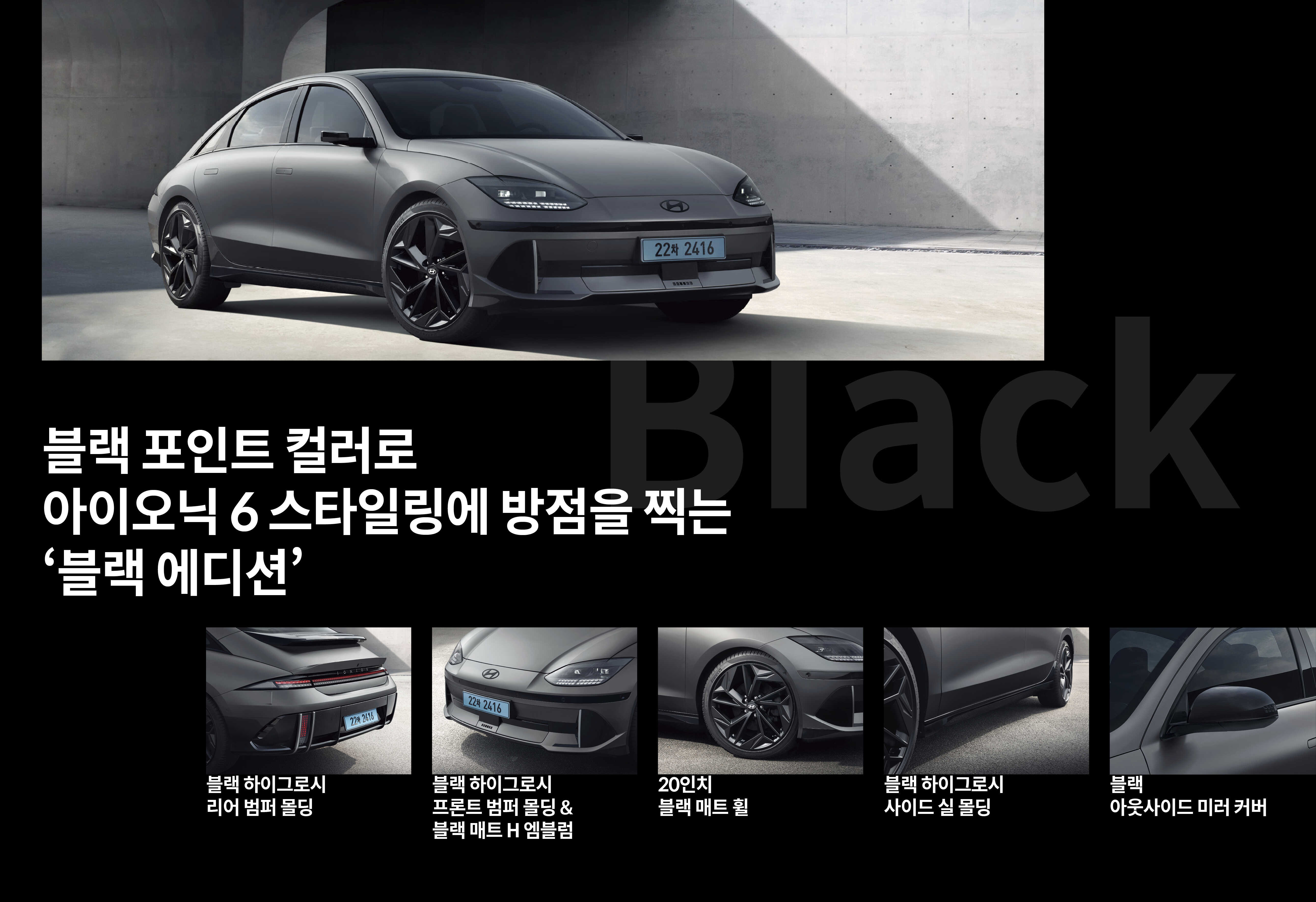 Infographic describing the Ioniq 6 black edition