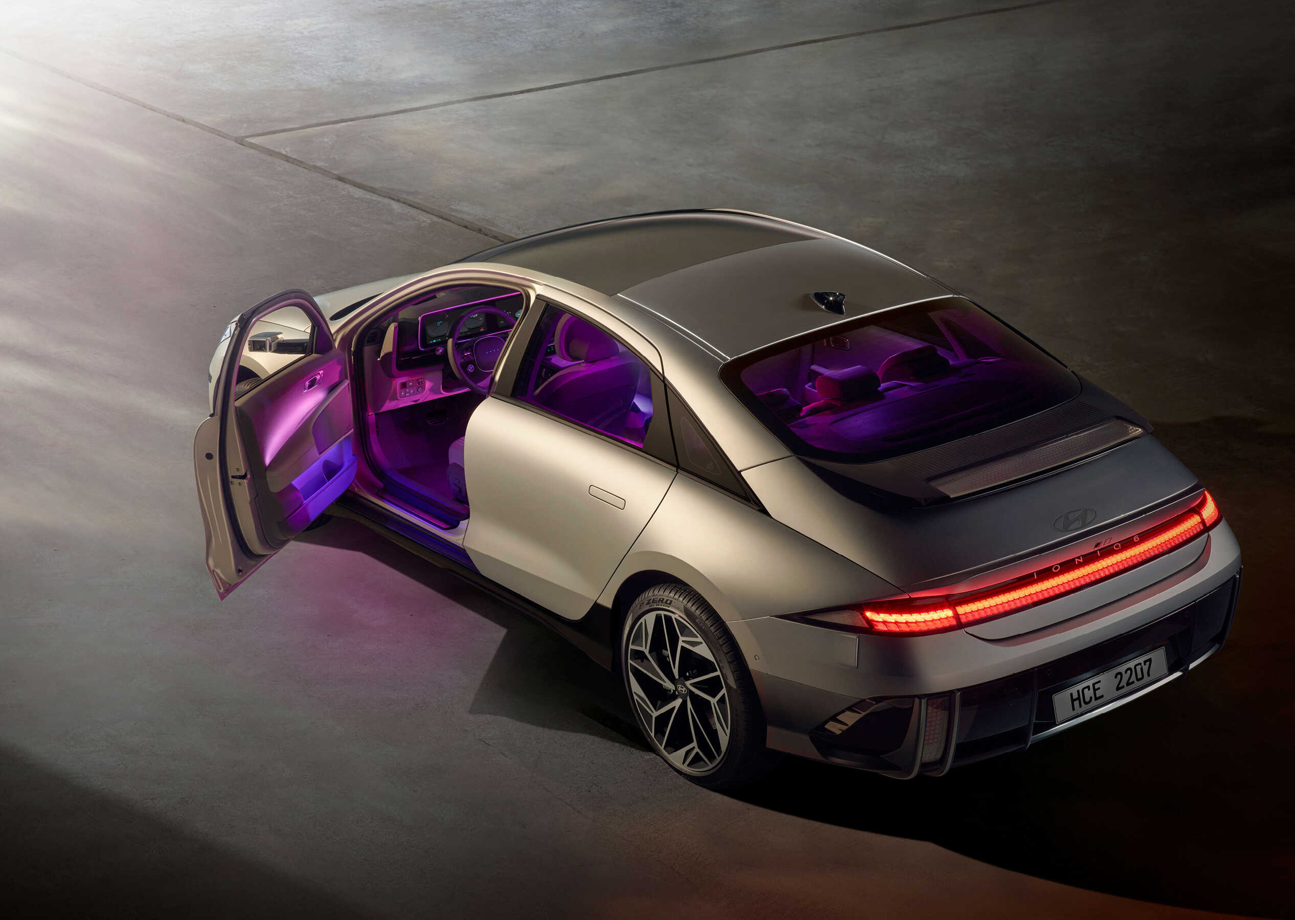 Rear-side view of IONIQ 6