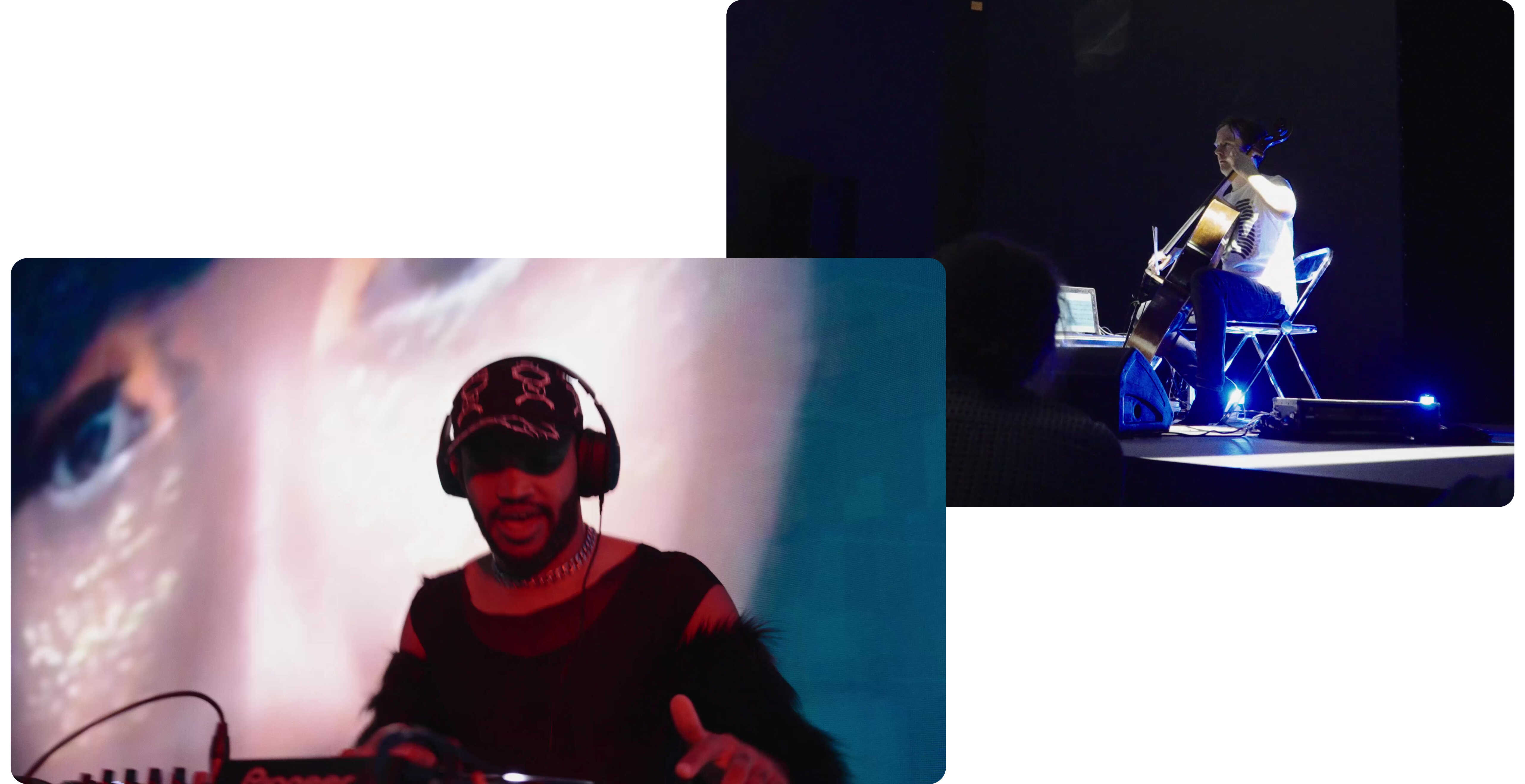 The performances of artists filling the exhibition in Milan, Kia with music