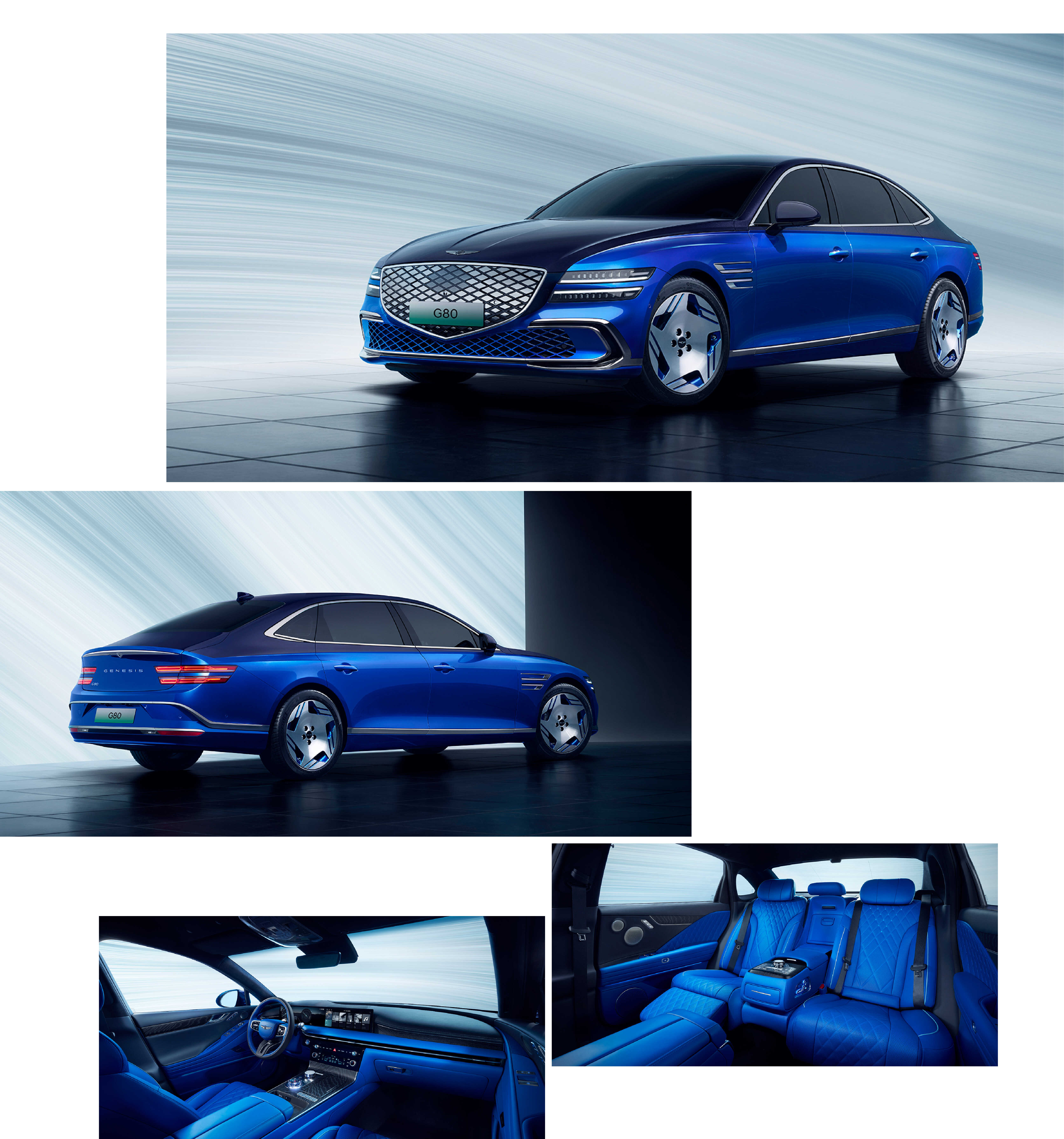 2024 오토차이나에서 제네시스가 세계 최초로 공개한 G80 전동화 부분변경 모델의 안팎 모습