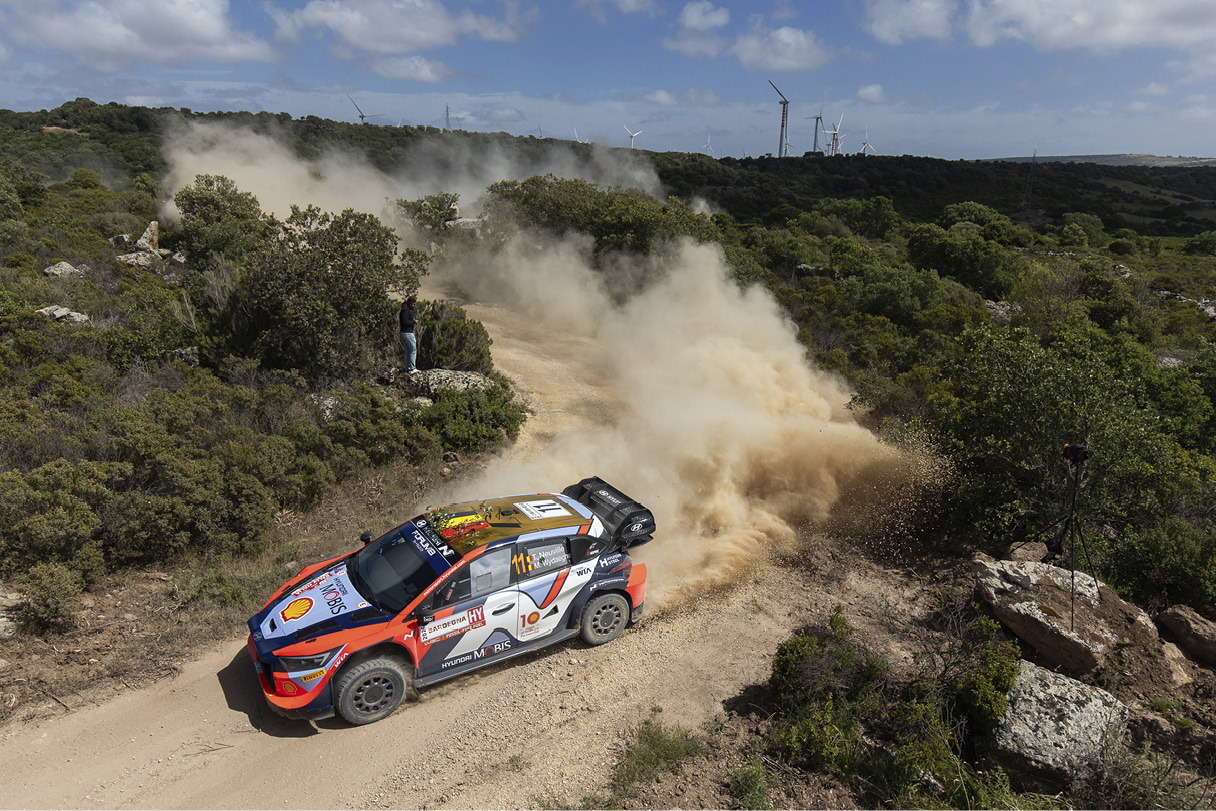 Hyundai Rally 1 Machine is running in Italy rally