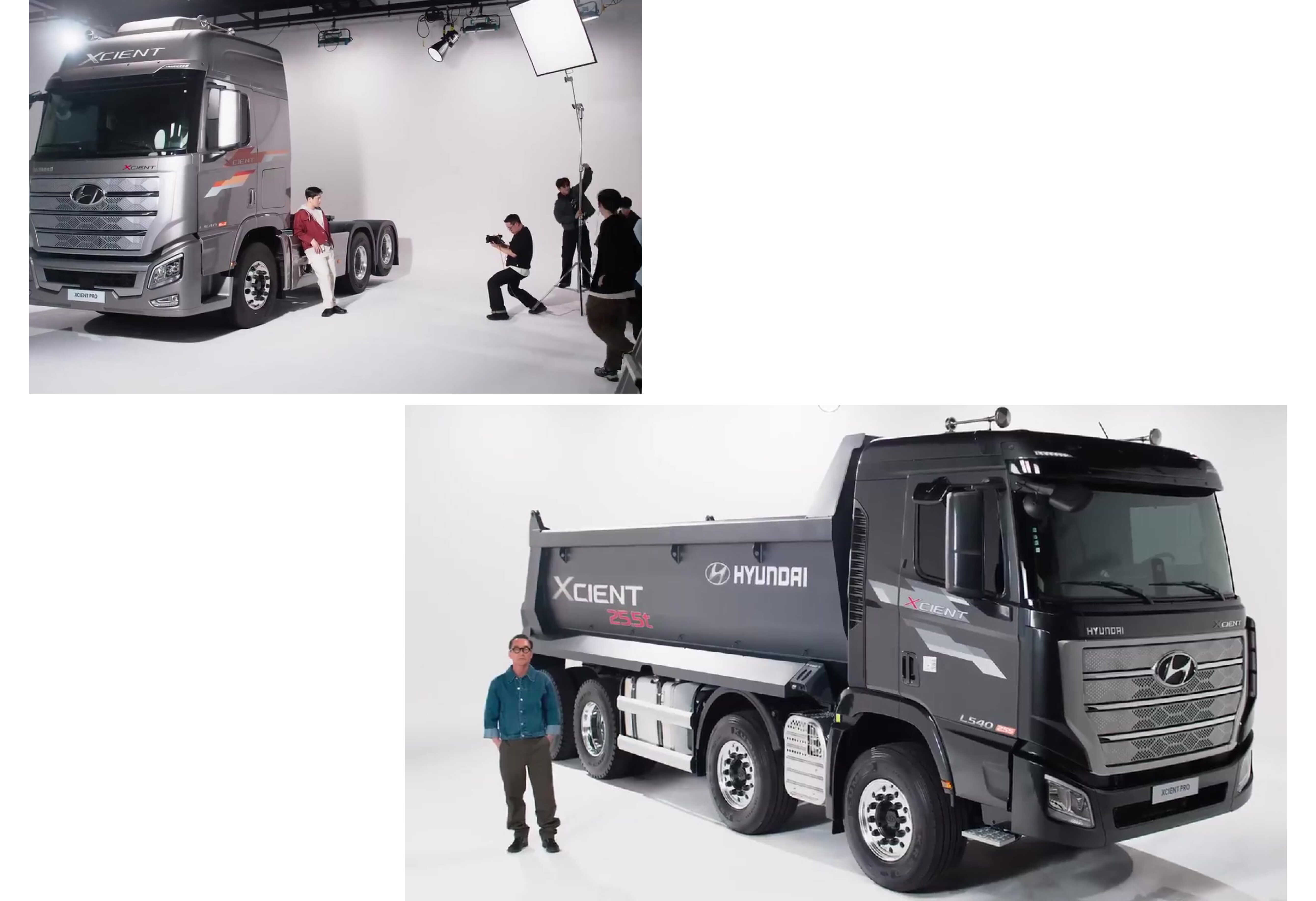 The set of the trucker photo shoot