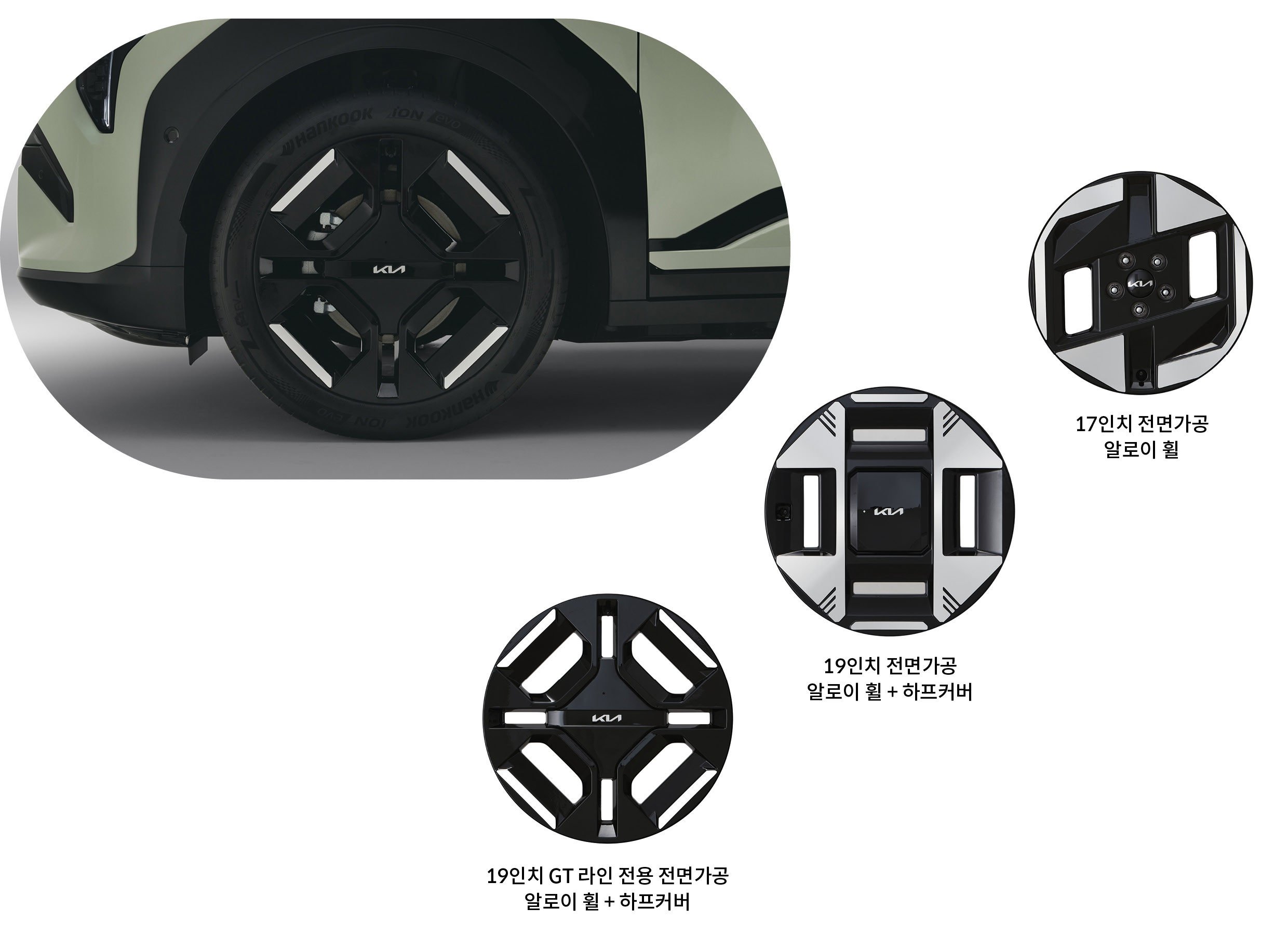 기아 EV3의 휠 디자인 모습
