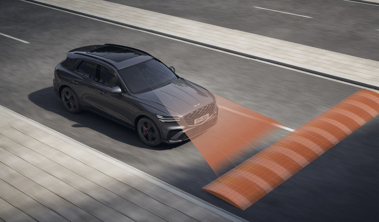 프리뷰 전자제어 서스펜션 기능 작동 중인 GV70