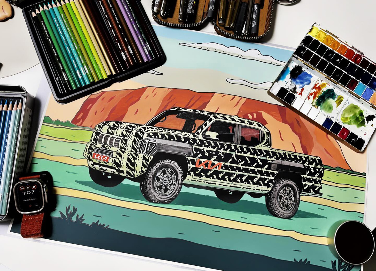 The design on top of Tasman's sketches