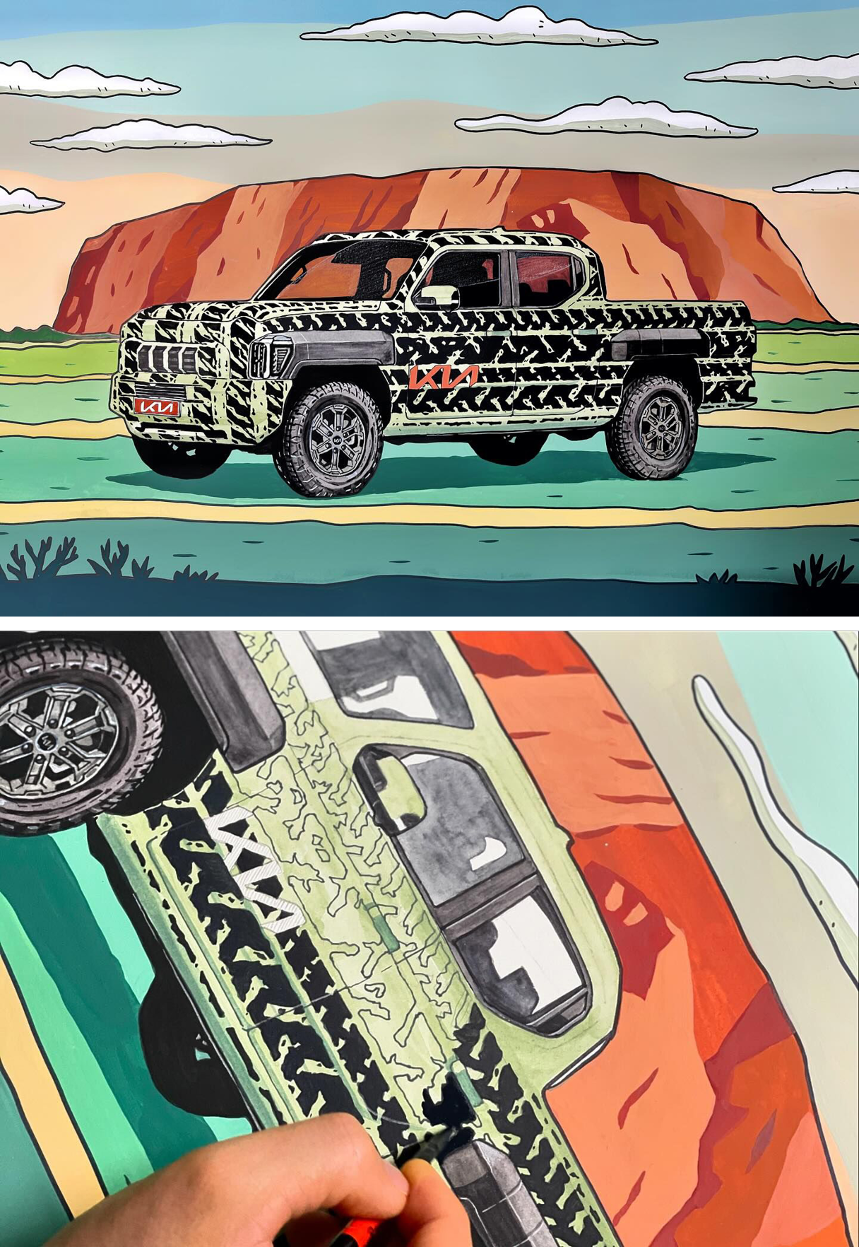 픽업트럭 디자인 대회의 수상작