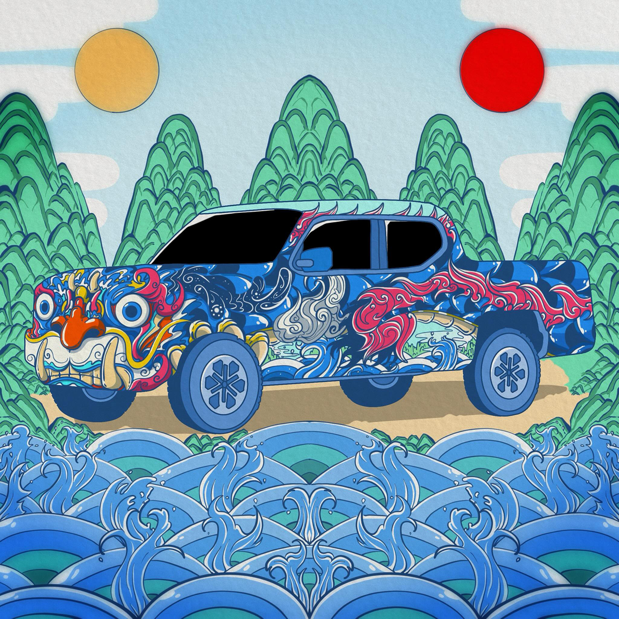 픽업트럭 디자인 대회의 수상작