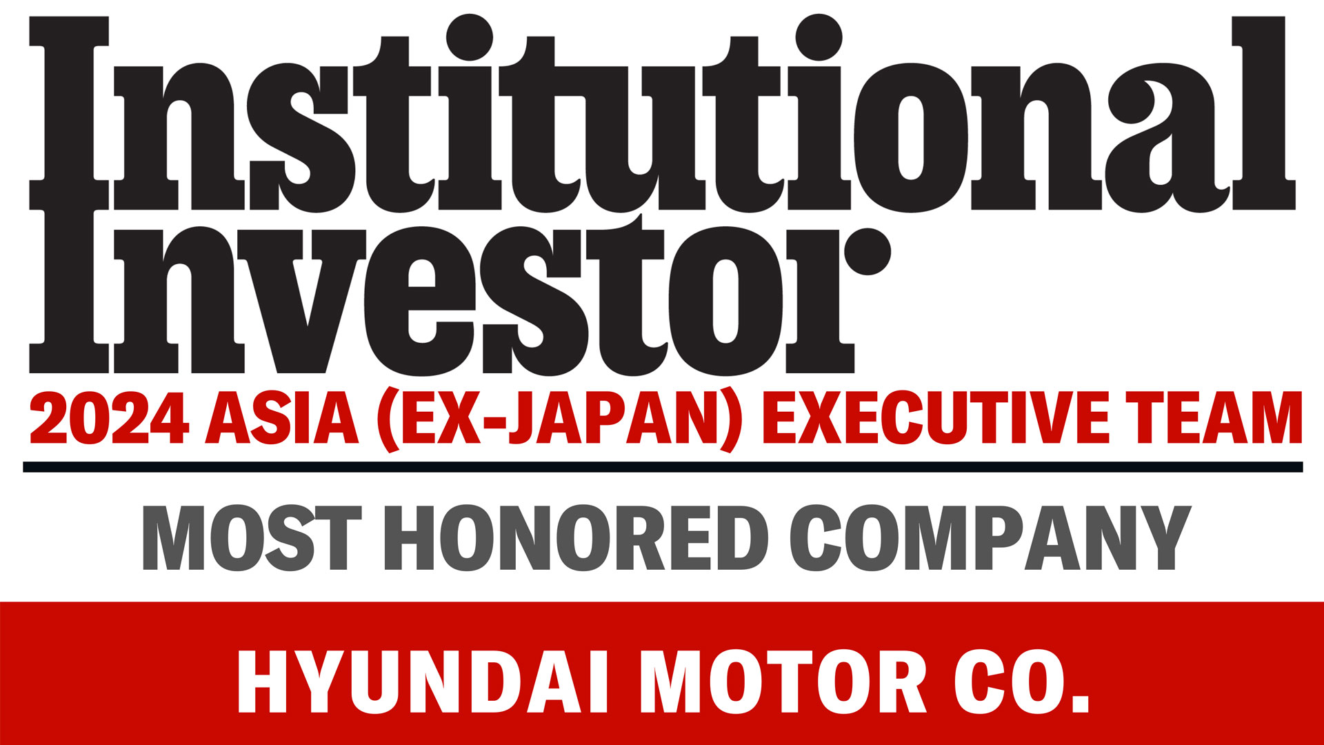 현대자동차, 글로벌 유력 금융 매체  설문조사 6개 부문 1위 석권