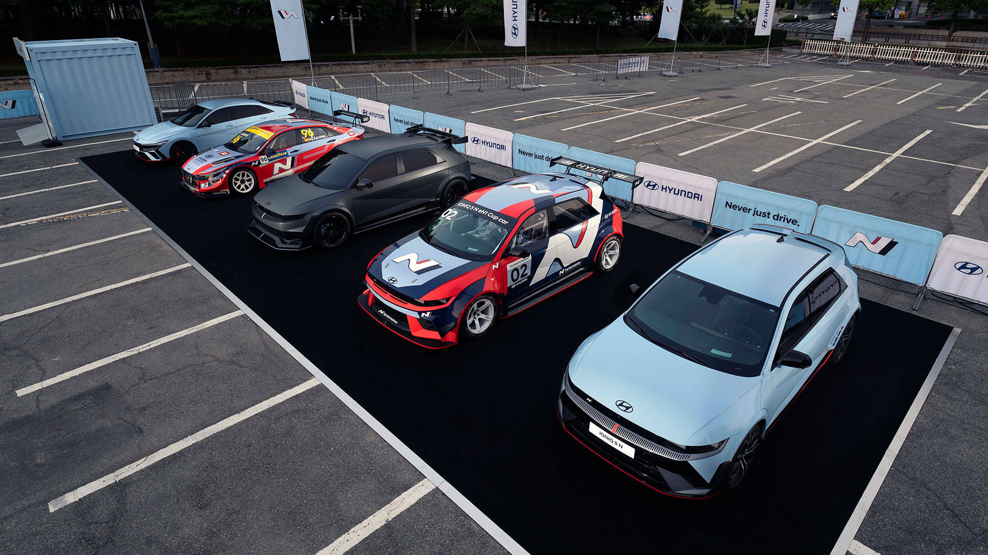 2024 부산모빌리티쇼 야외 주차장에서 진행되는 현대차 고성능 N 브랜드 체험공간 ‘N 스트릿 부산’