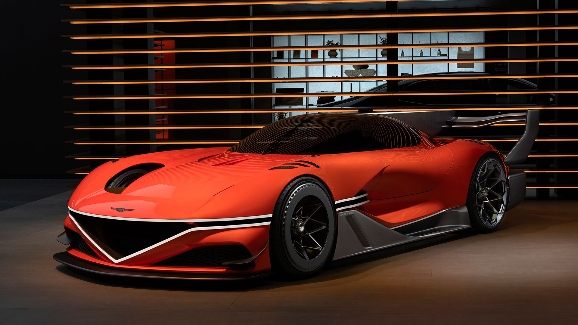 27일(목) 부산 벡스코에서 열린 '2024 부산모빌리티쇼'에서 세계 최초로 공개한 제네시스 엑스 그란레이서 콘셉트의 외관