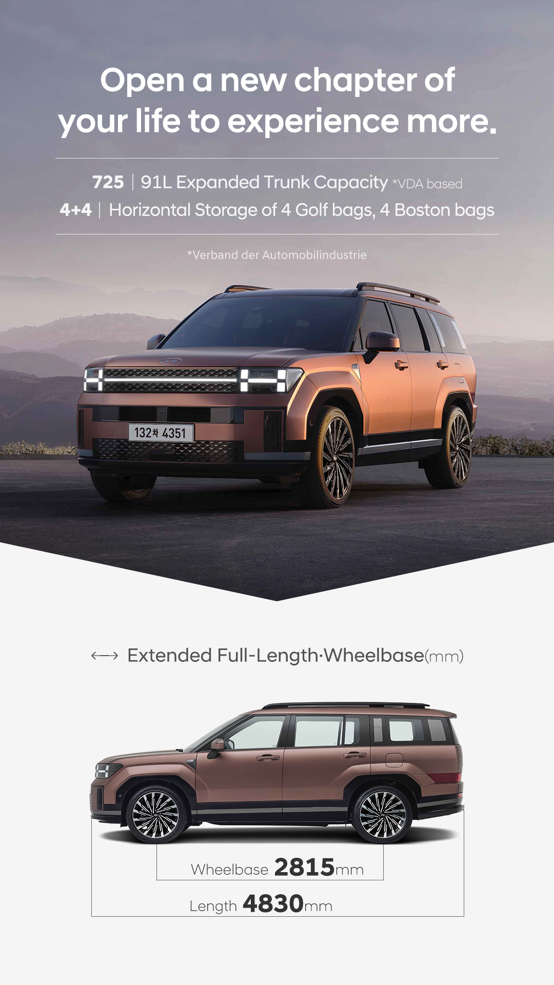 The all new Santa fe Exterior - Infographics