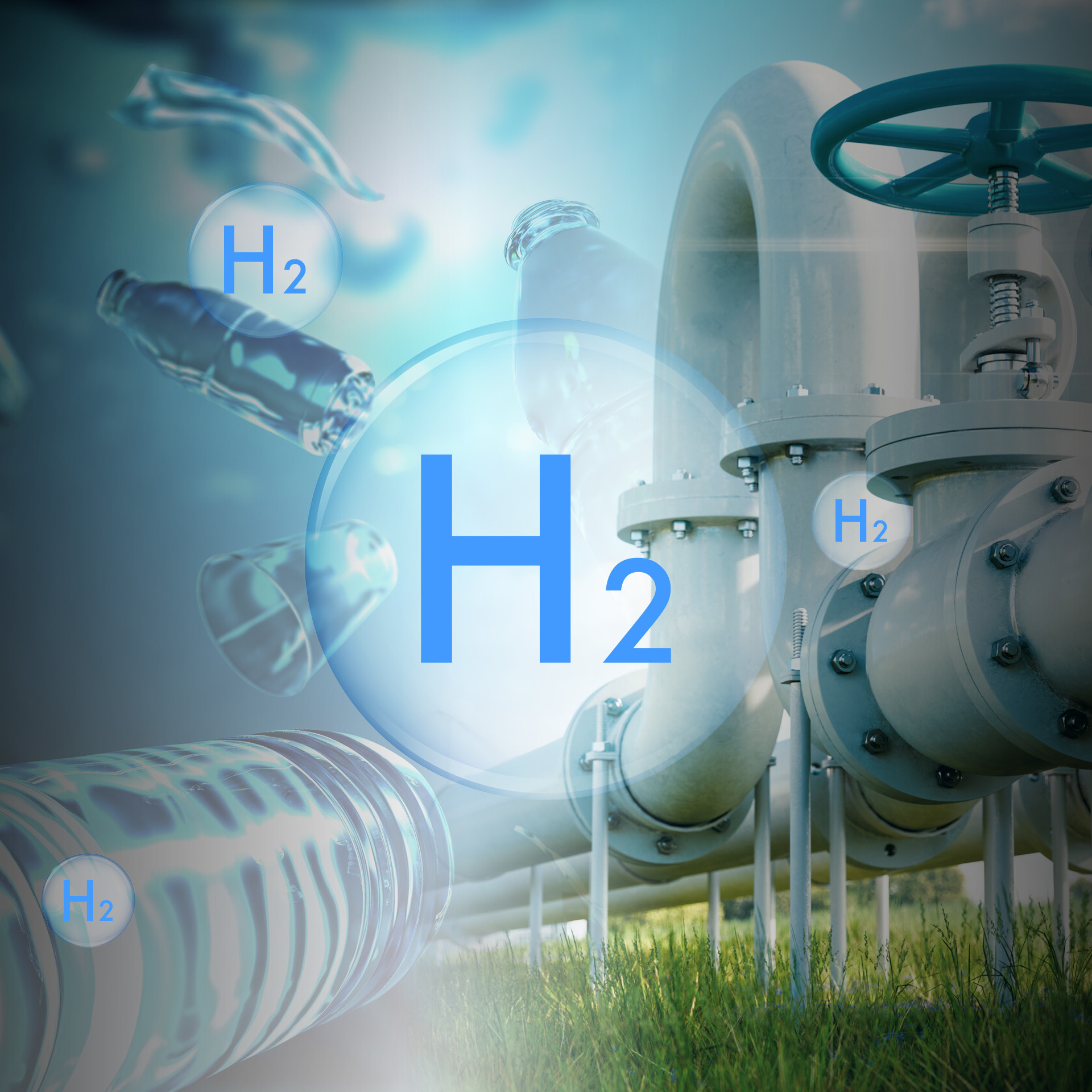 폐자원 수소 제조 기술을 형상화한 키 비주얼