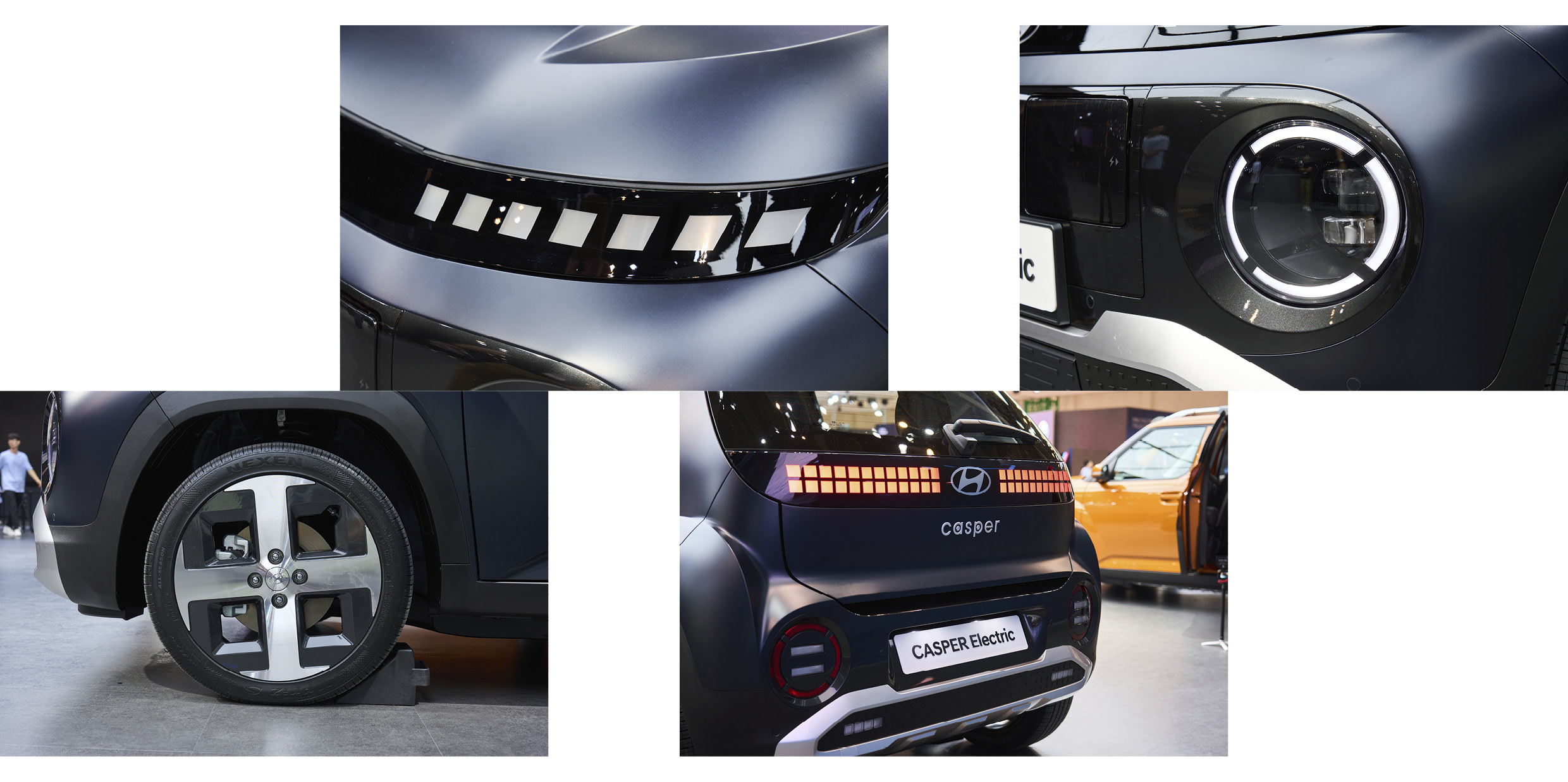 무광 블랙 컬러의 차량 디테일