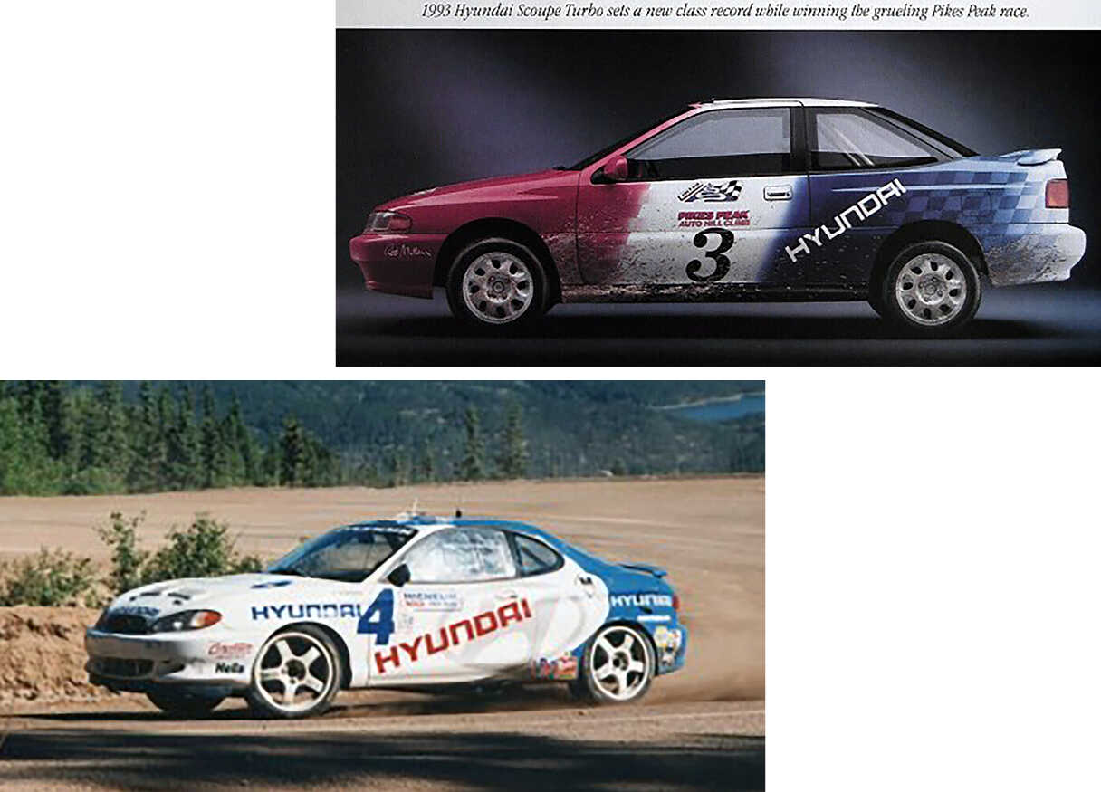Hyundai's race cars participated in the Pikes Peak Hill Clime
