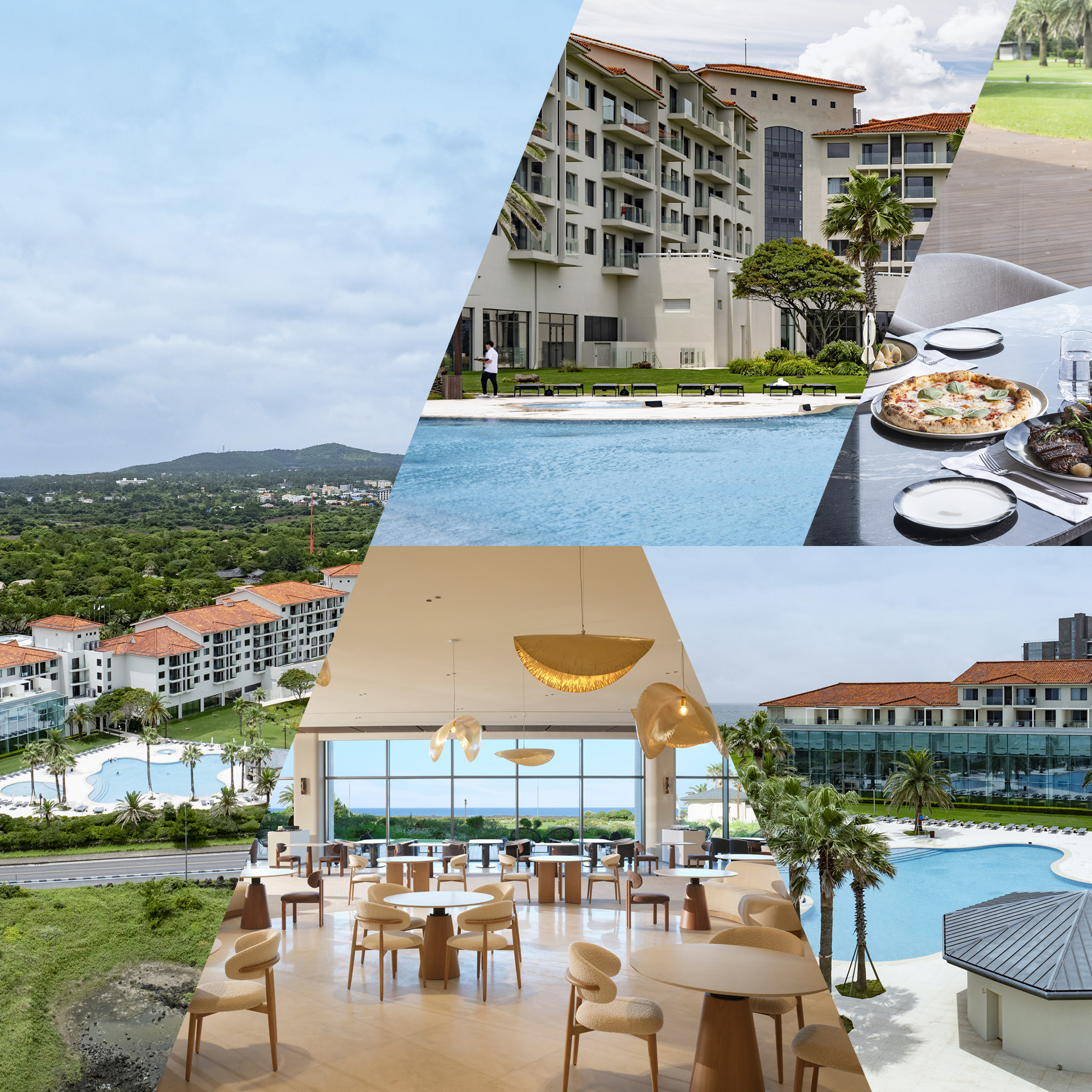 리조트 외관, 식사 등 다양한 이미지 모음