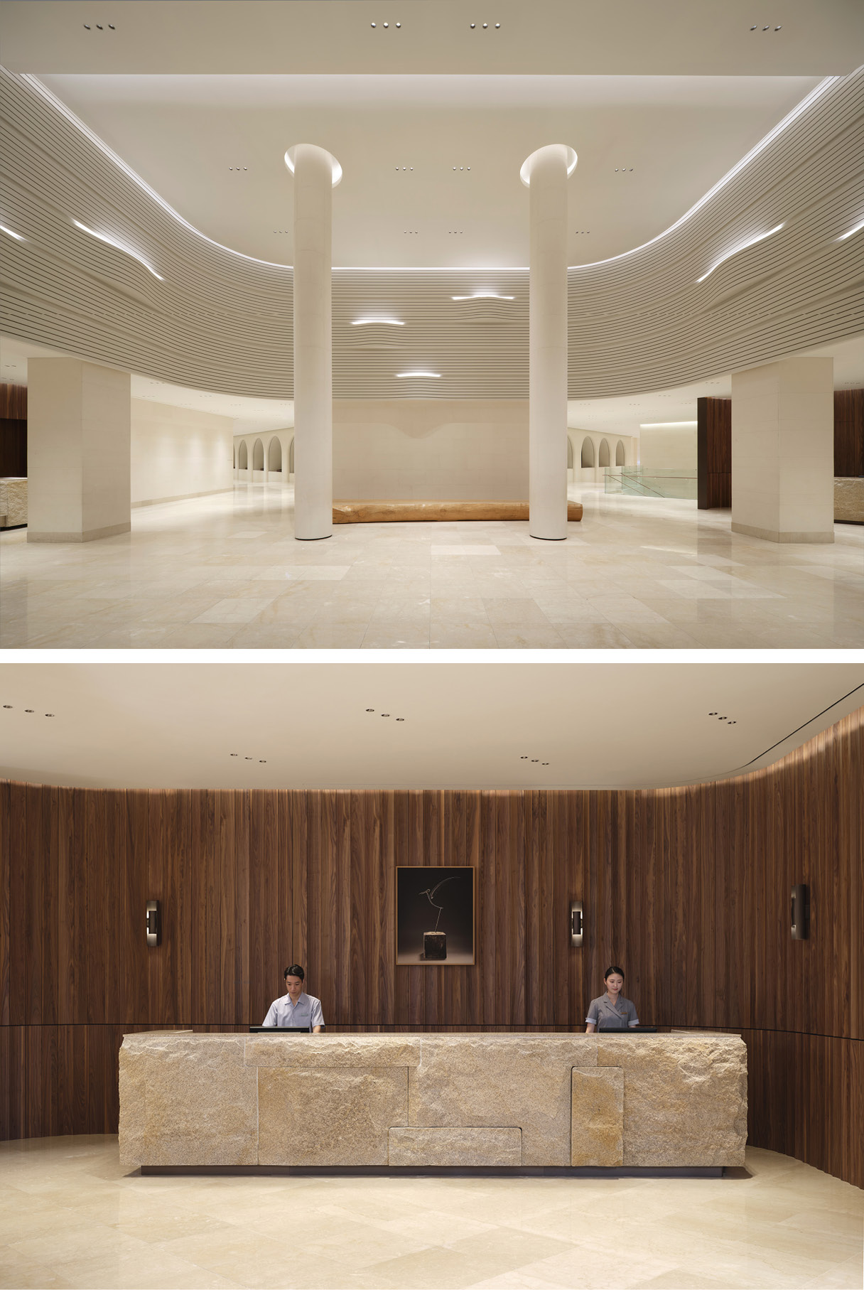 프런트 데스크 및 로비 모습