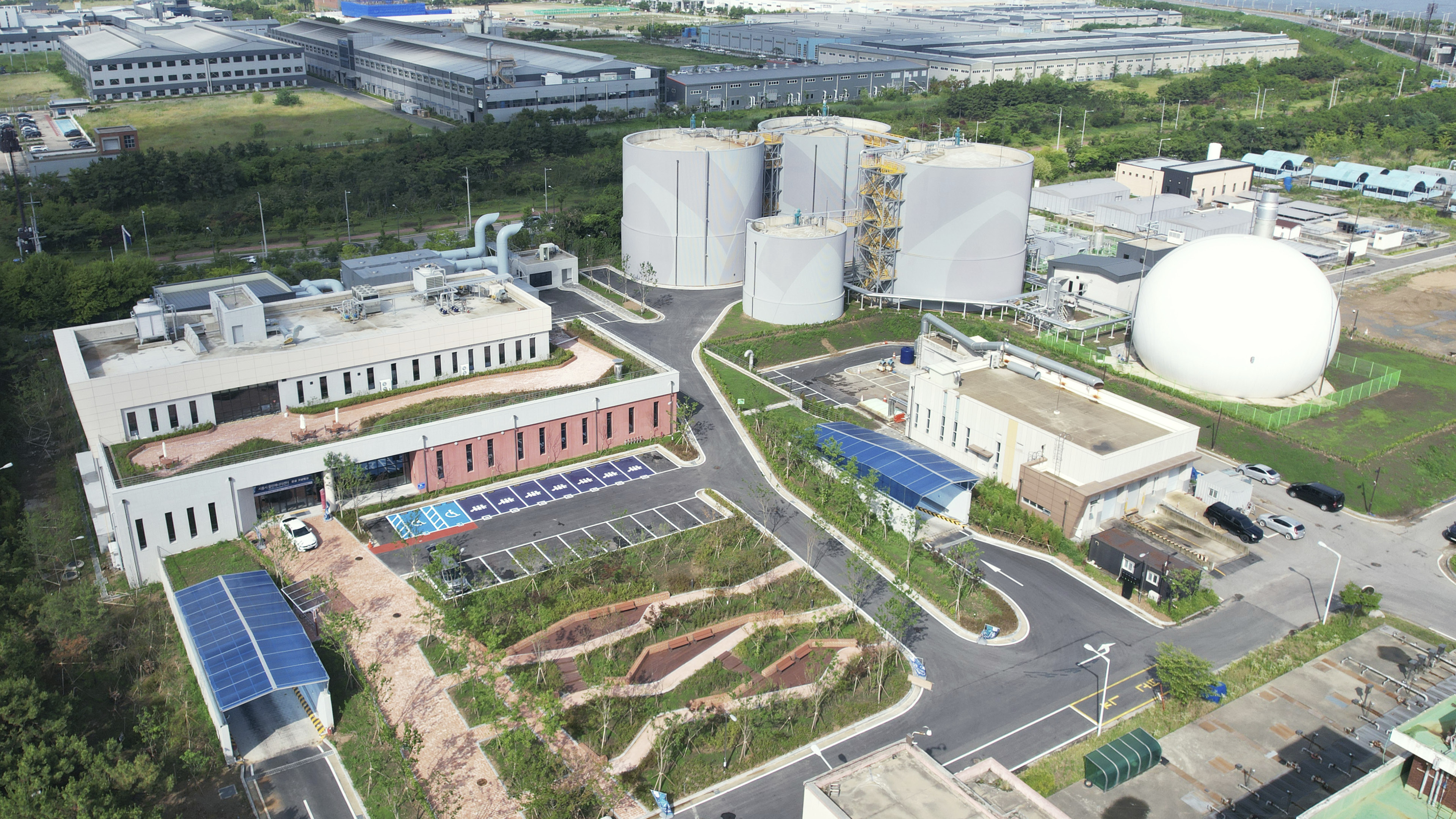 바이오가스 센터의 전경