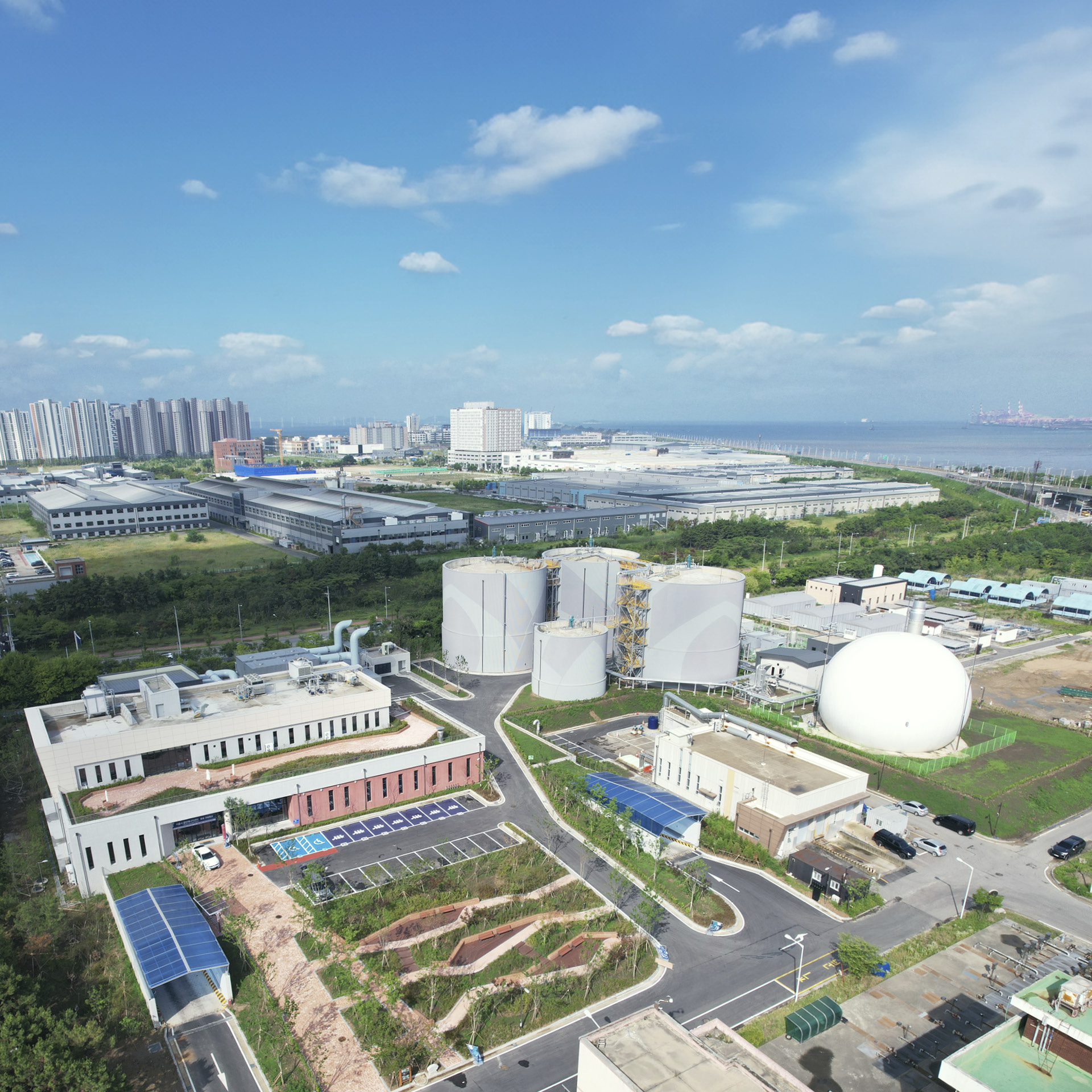 바이오가스 센터의 전경