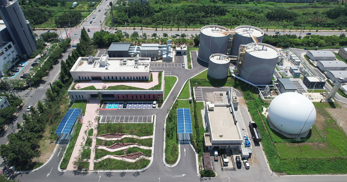 바이오가스 센터의 전경