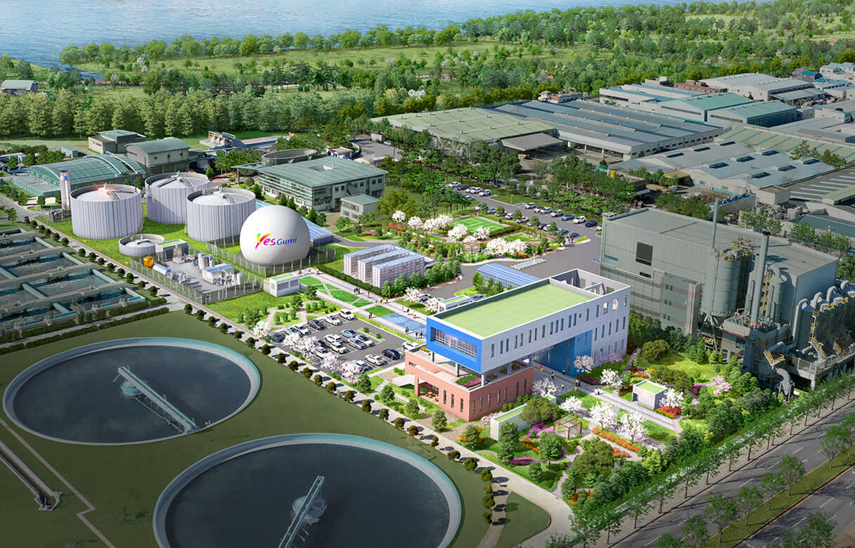 Estimated construction projection of biogas center