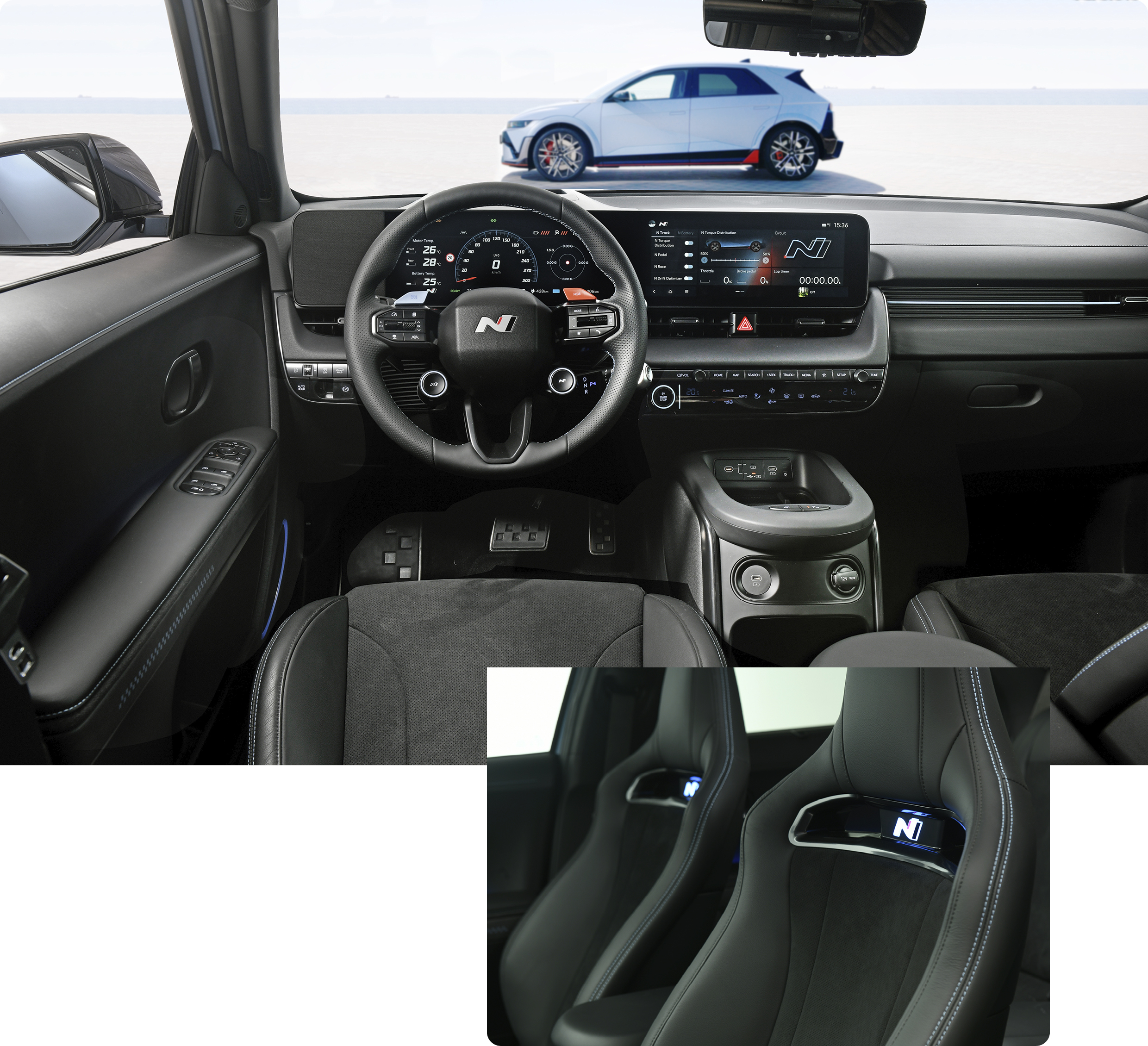 아이오닉 5 N의 크래시패드 및 1열 시트