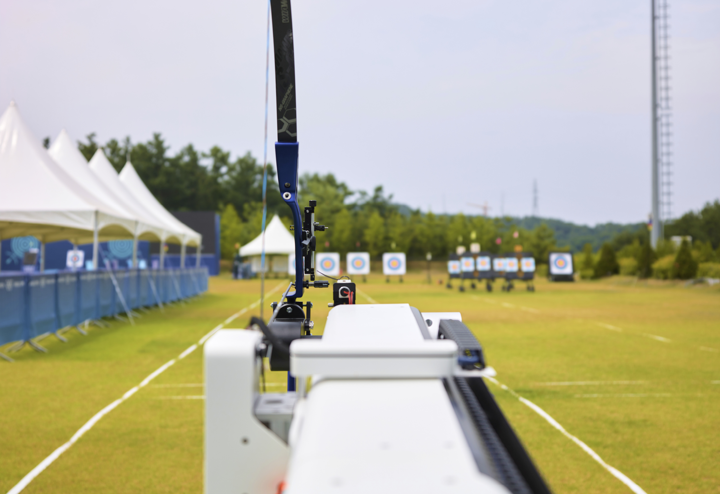 A view of the target from a personal training robot sight