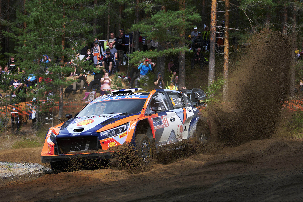 i20 N Rally 1 Hybrid is running on the road