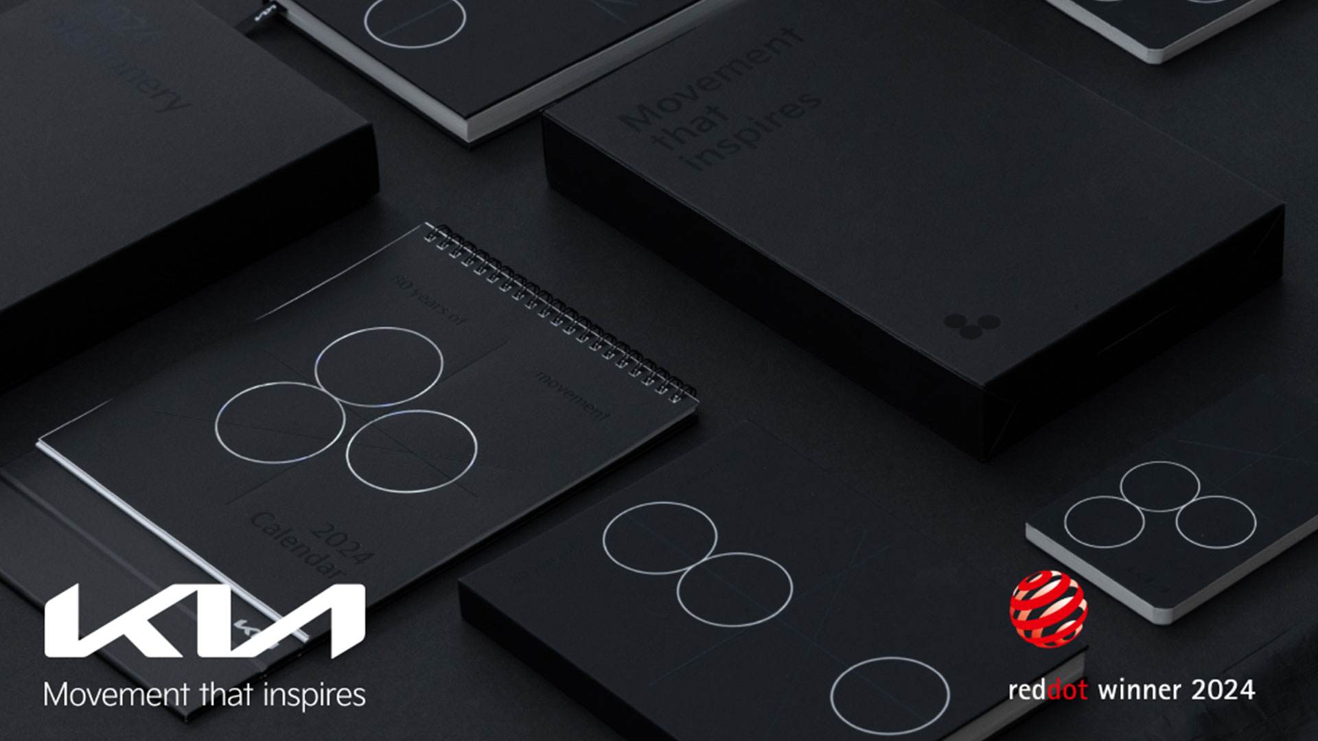 '2024 레드 닷 어워드' 본상 기아 '창립 80주년 기념 문구류 디자인(New Year’s Stationery)'