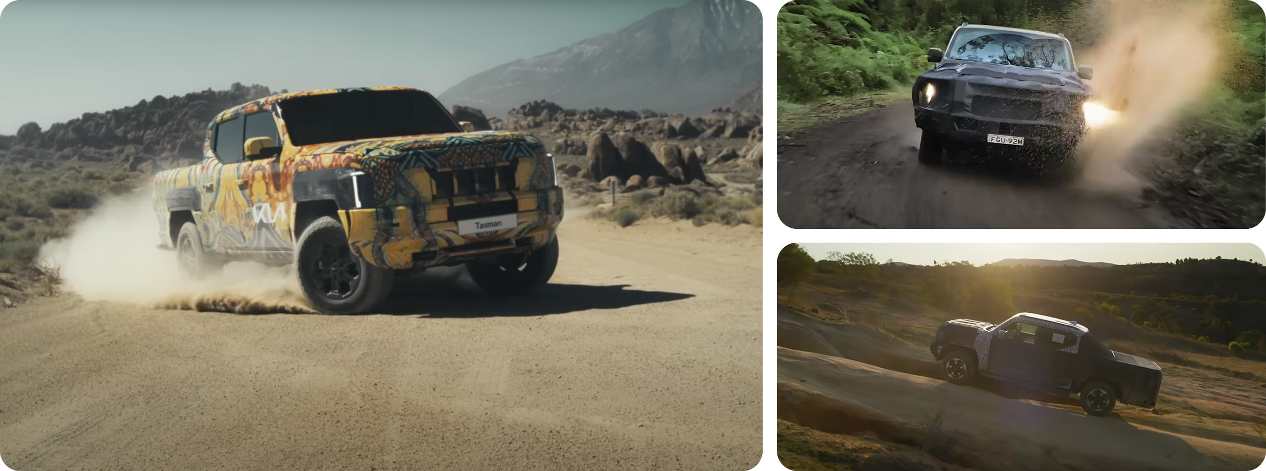 타스만의 시험주행 모습