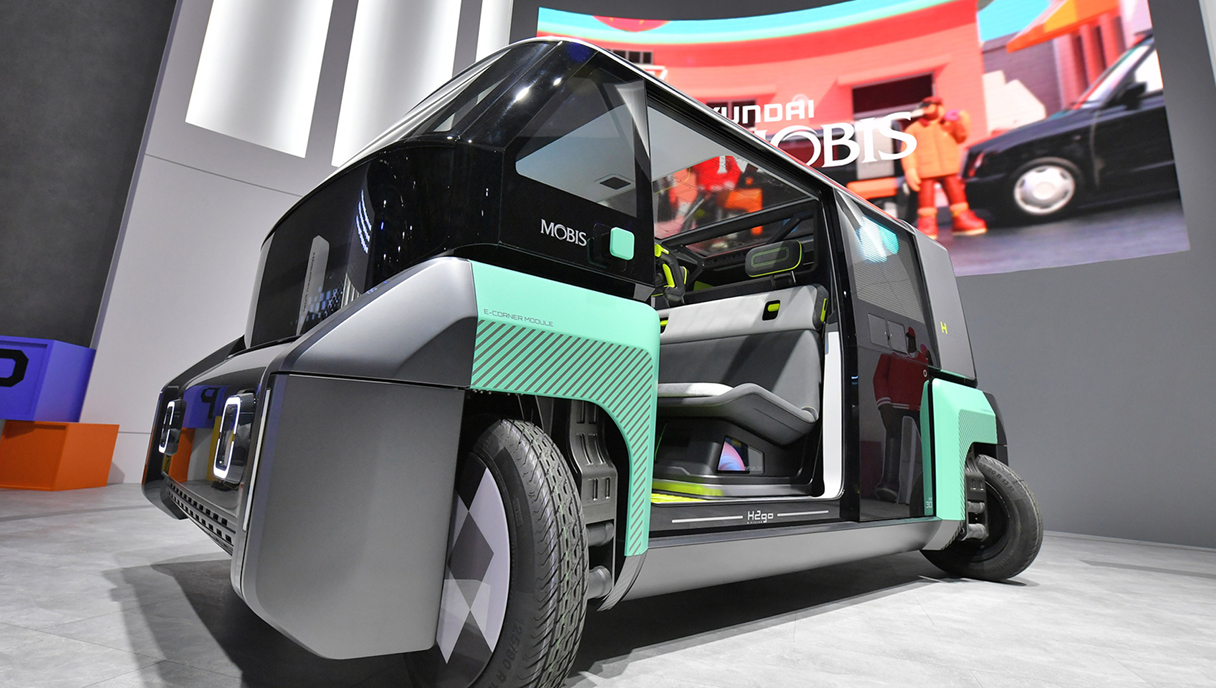 PBV 콘셉트카가 바퀴를 꺾은 모습