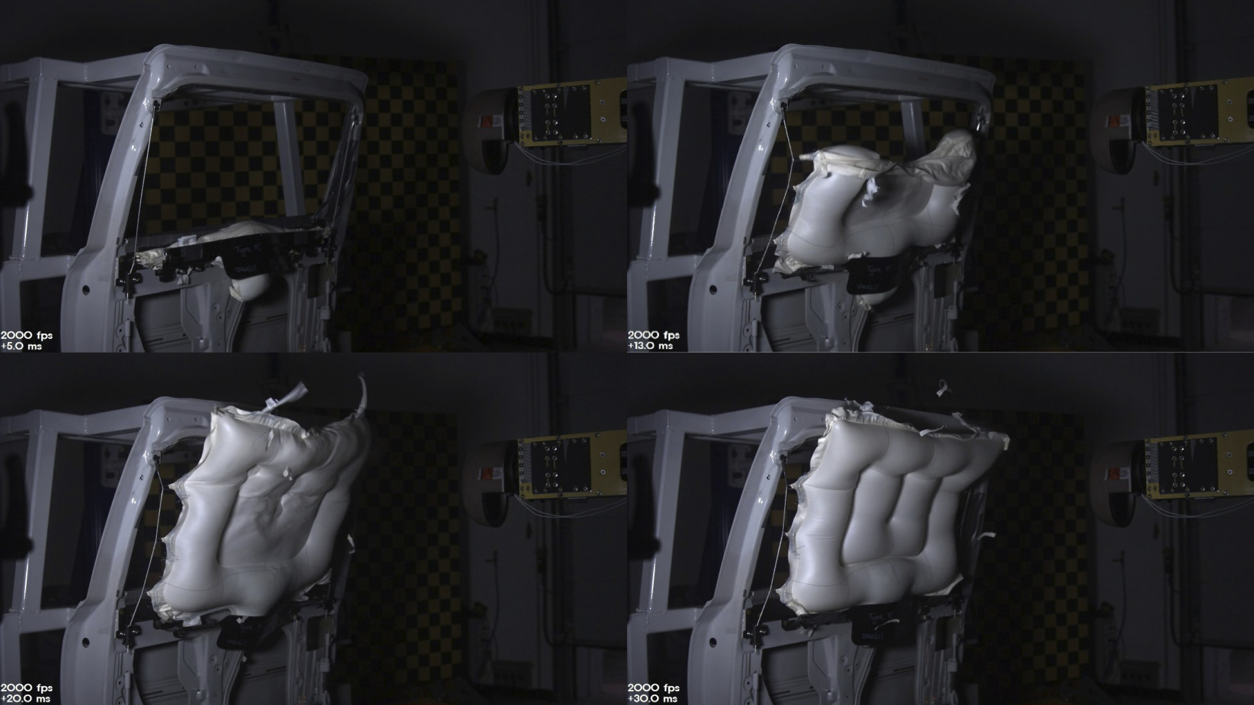 Door mounted curtain airbag for PBV