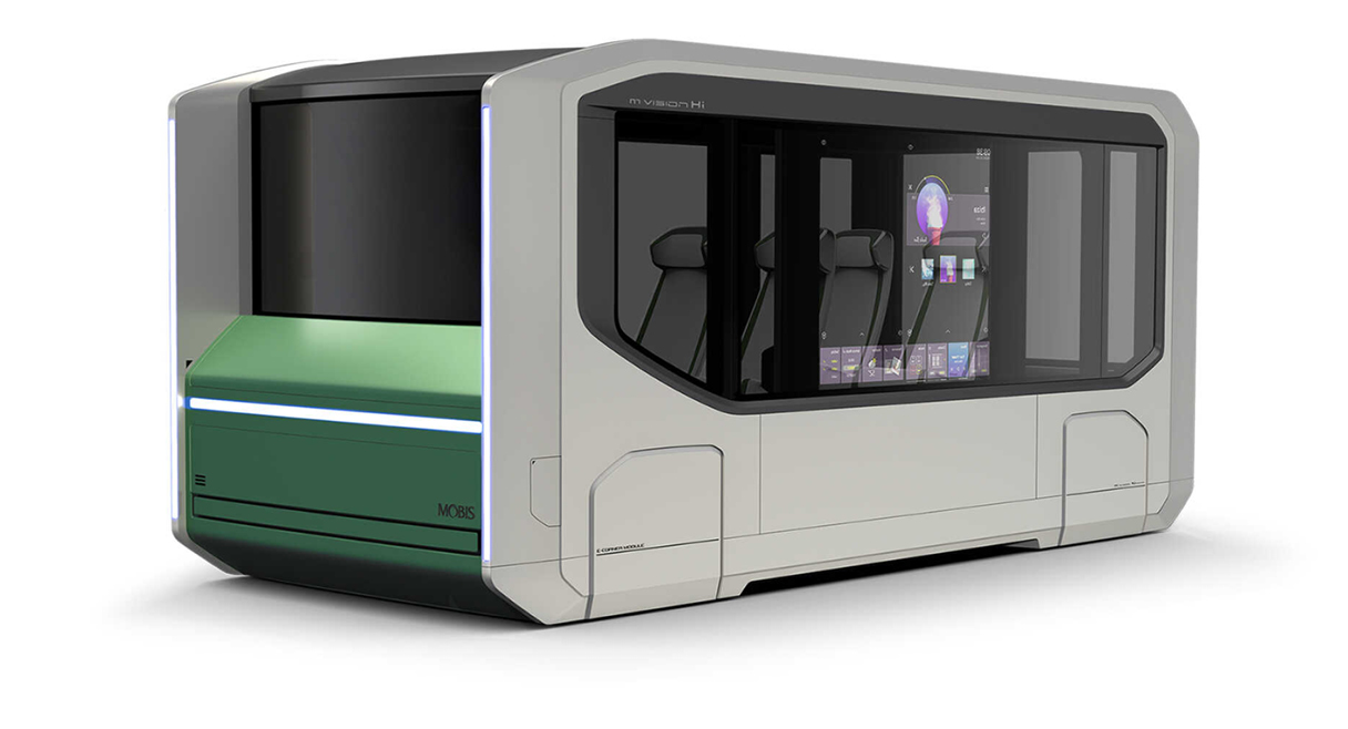 Front-side view of PBV concept car developed by Hyundai Mobis