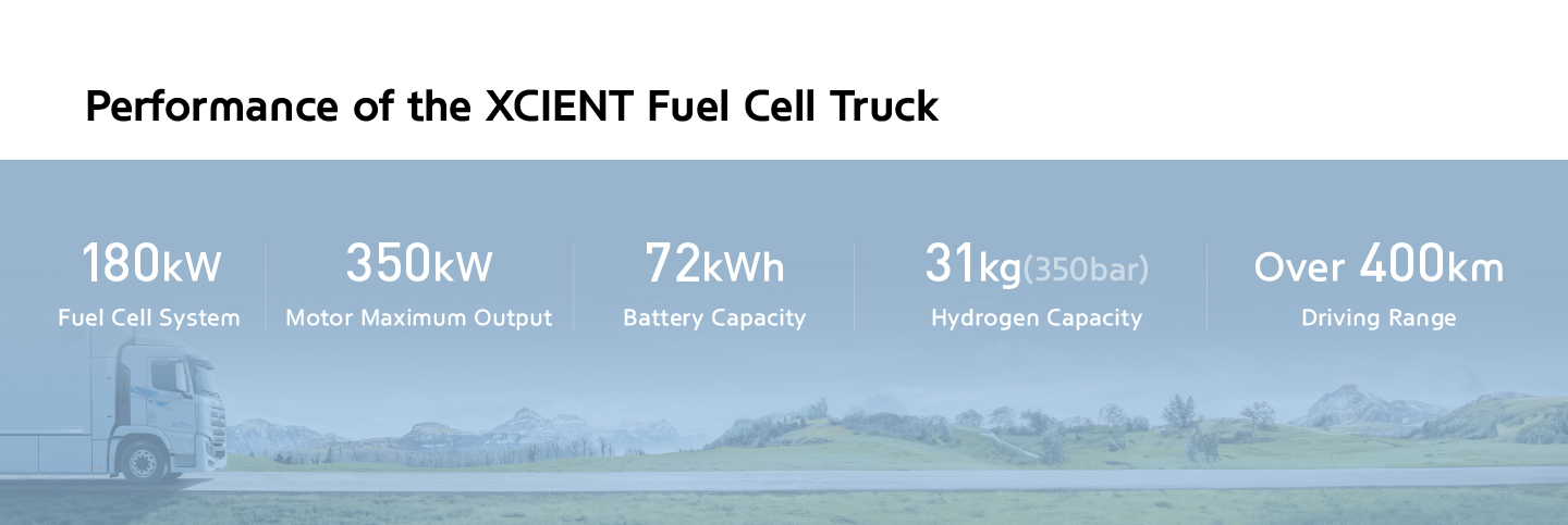Xcient FCEV specification chart