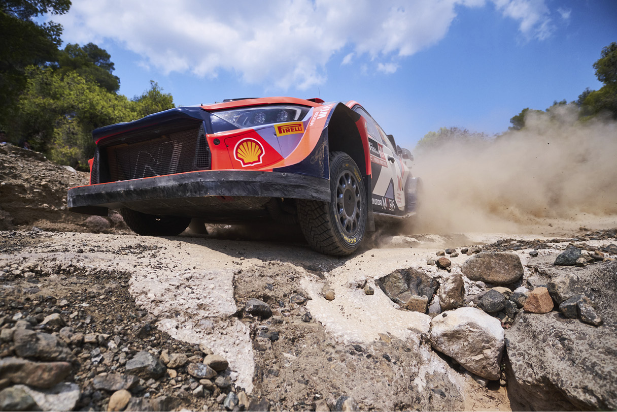 WRC Rally 1 Machine on the Rock