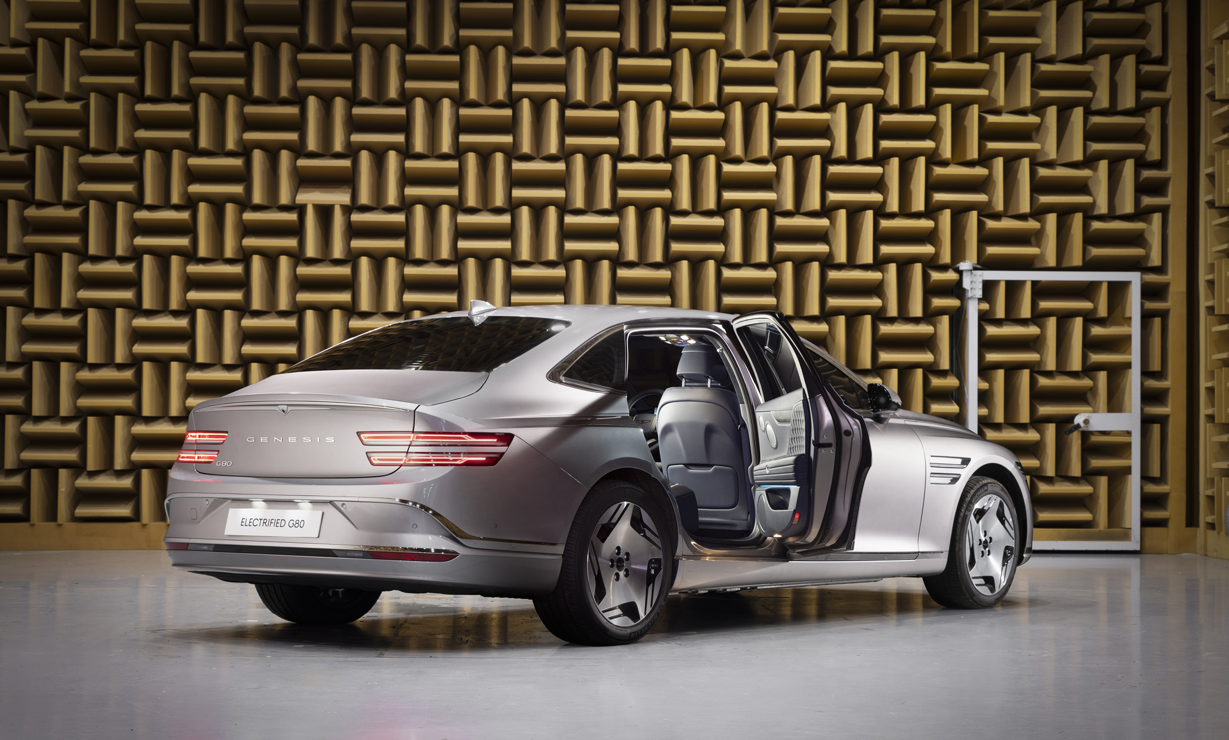 Genesis G80 Electric Face-lift Model in acoustic room