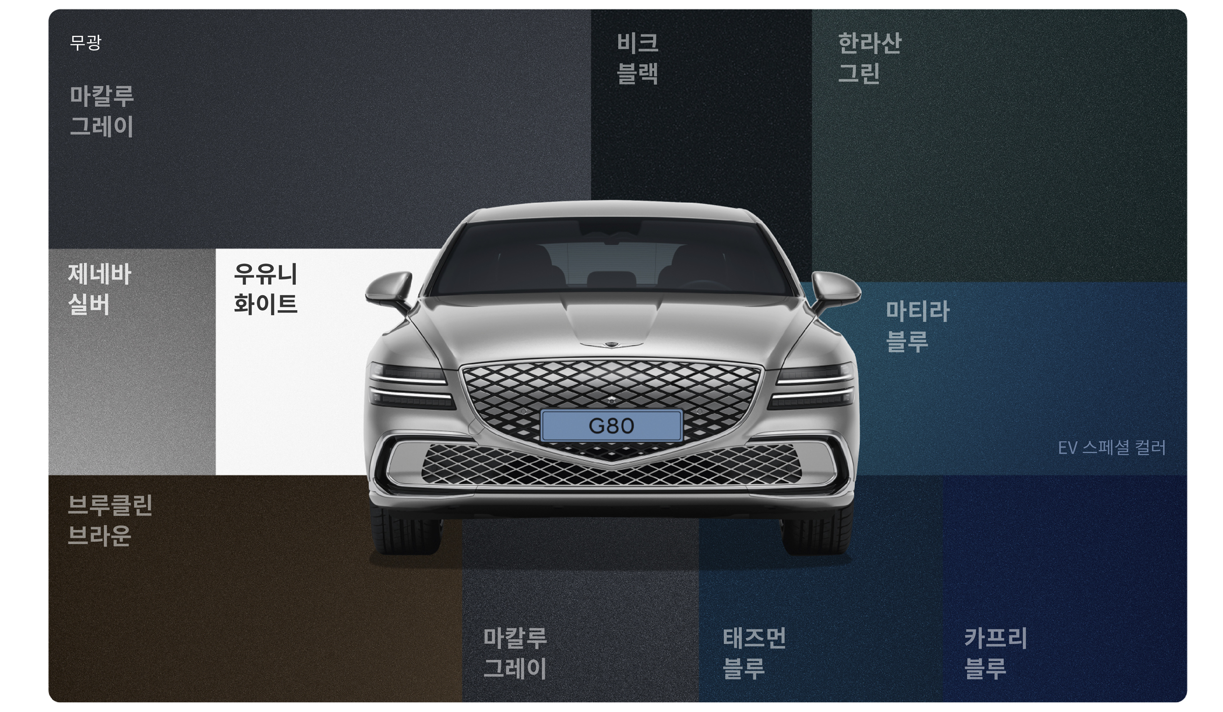 G80 전동화 모델 외장 컬러