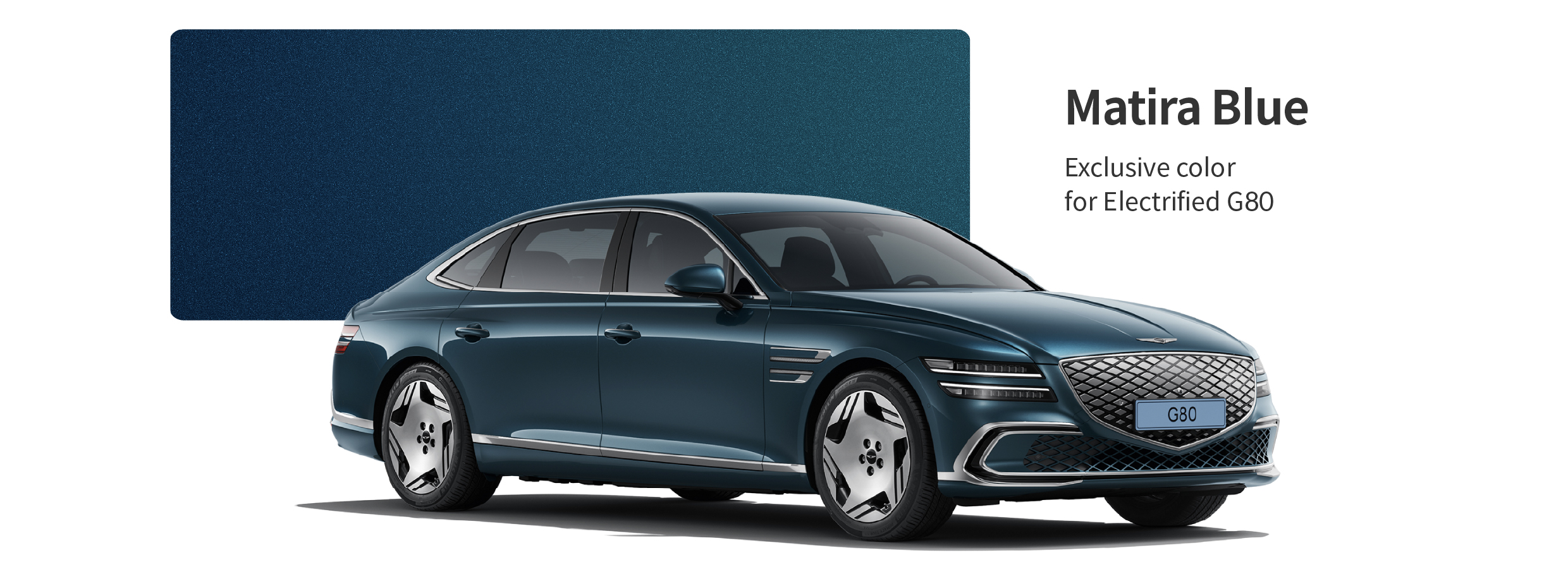 Electrified G80's special color, Matira Blue