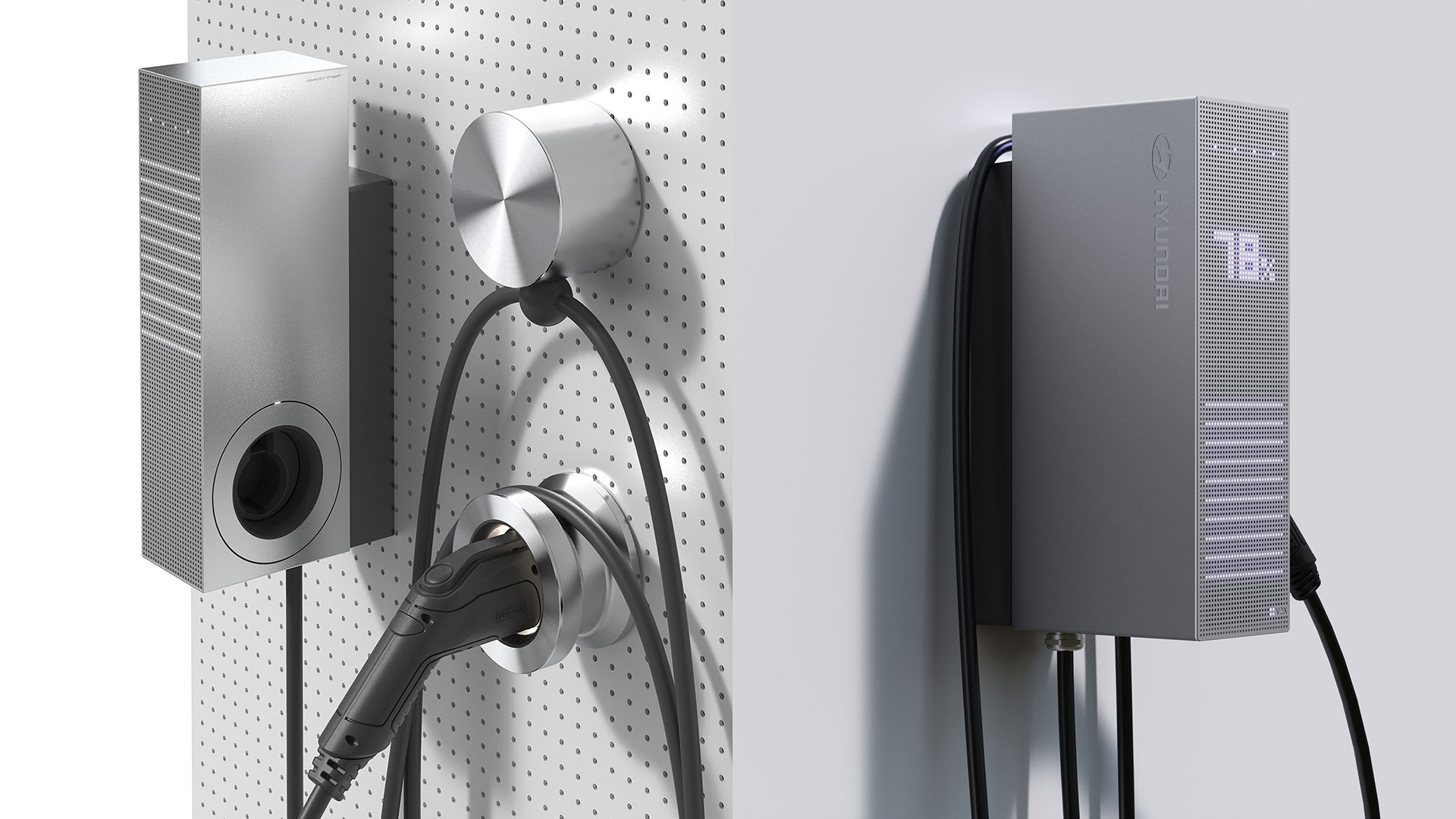 2024 IDEA 디자인 어워드에서 입상을 수상한 현대자동차 가정용 전기차 충전기