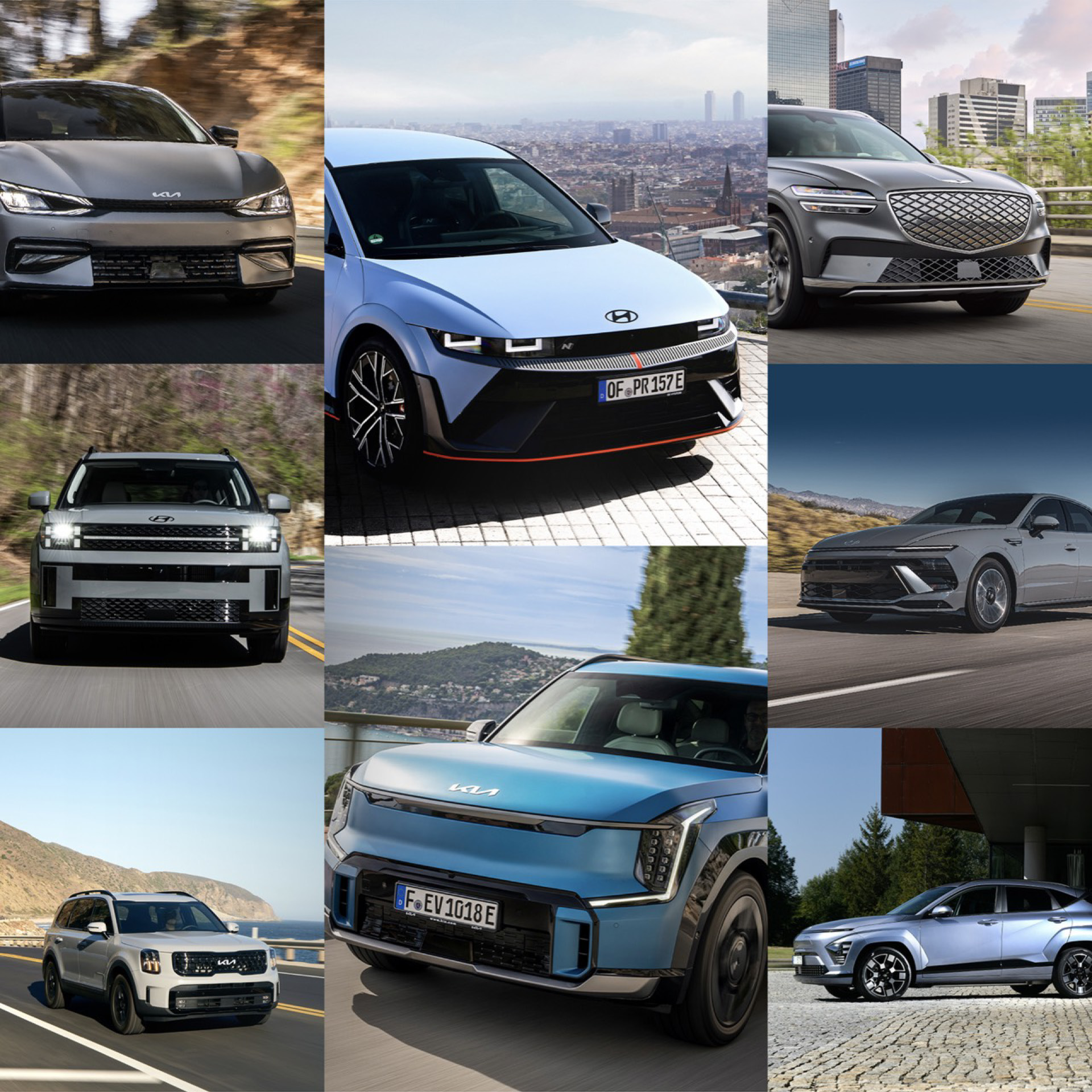 수상을 기록한 현대차그룹의 다양한 차종들