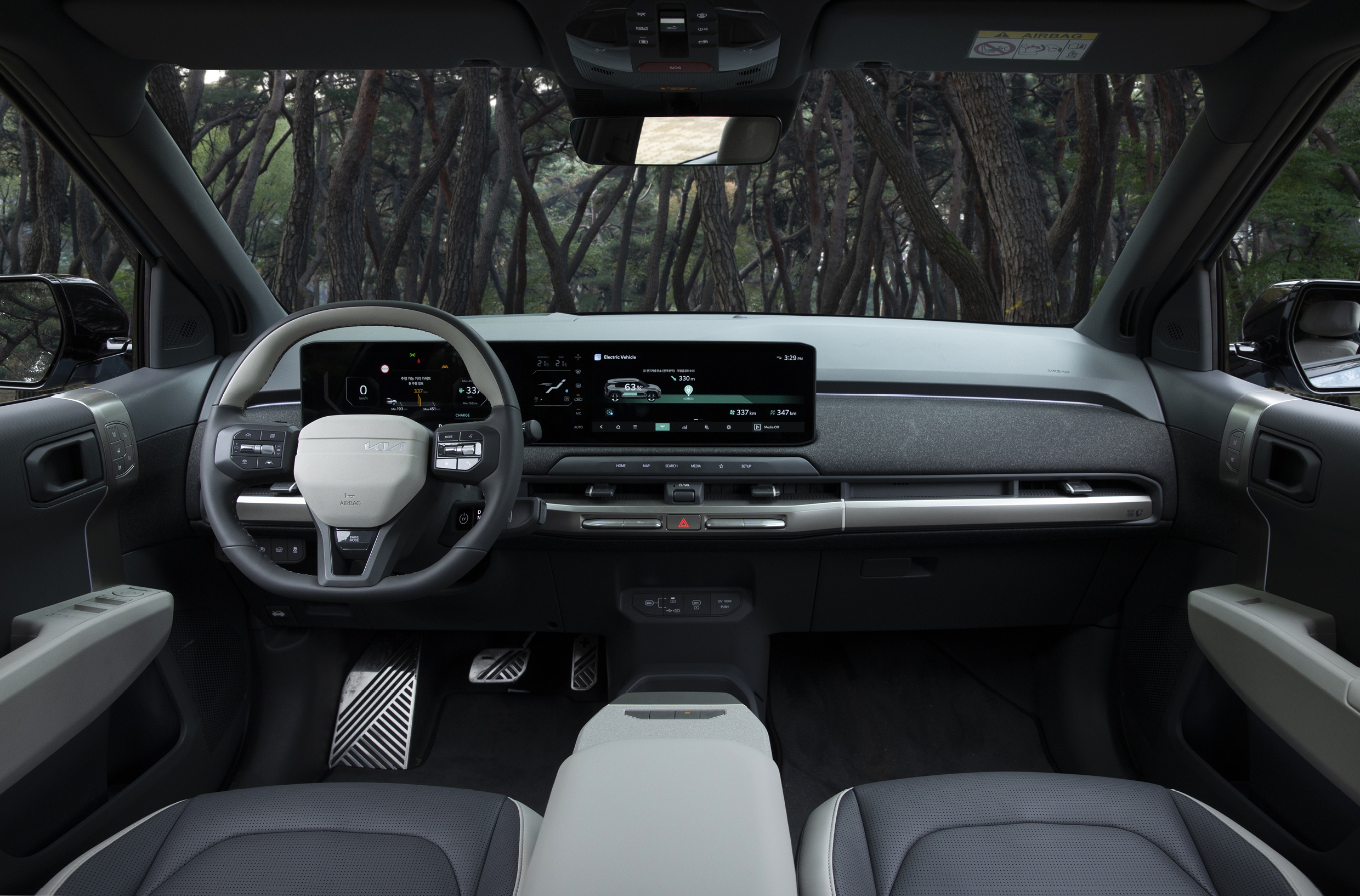기아 EV3의 실내 모습