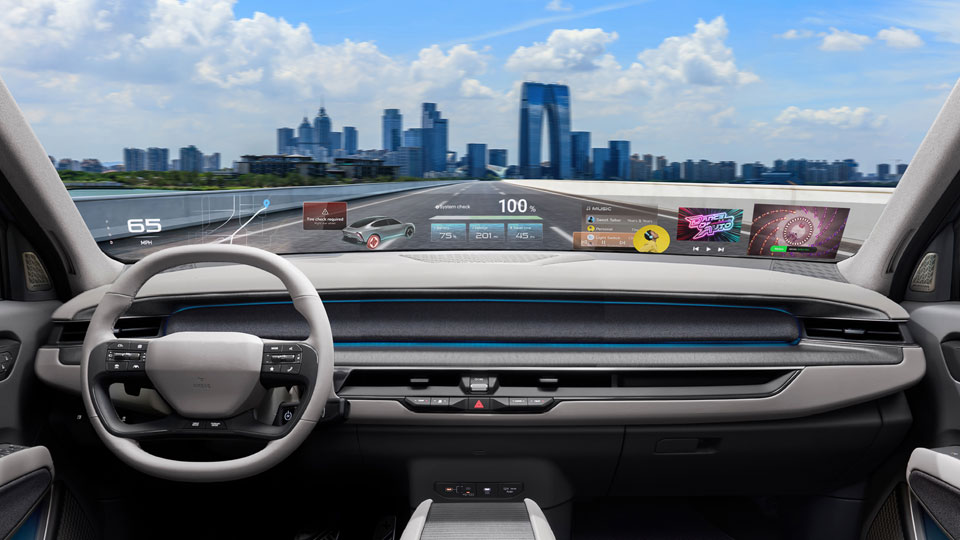 현대모비스, 자동차 앞 유리 전체가 디스플레이 된다! -main