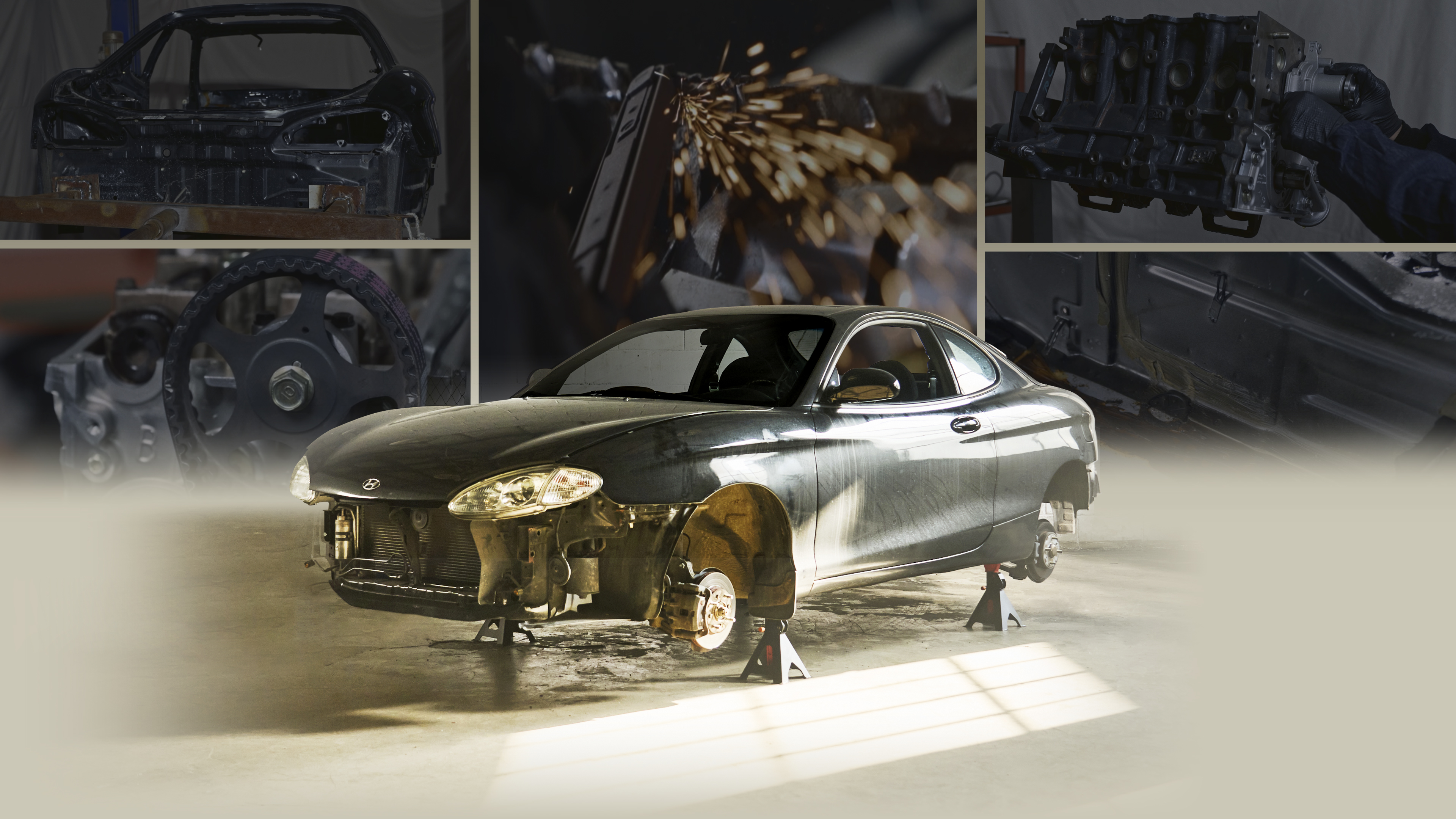 복원 중인 티뷰론의 모습